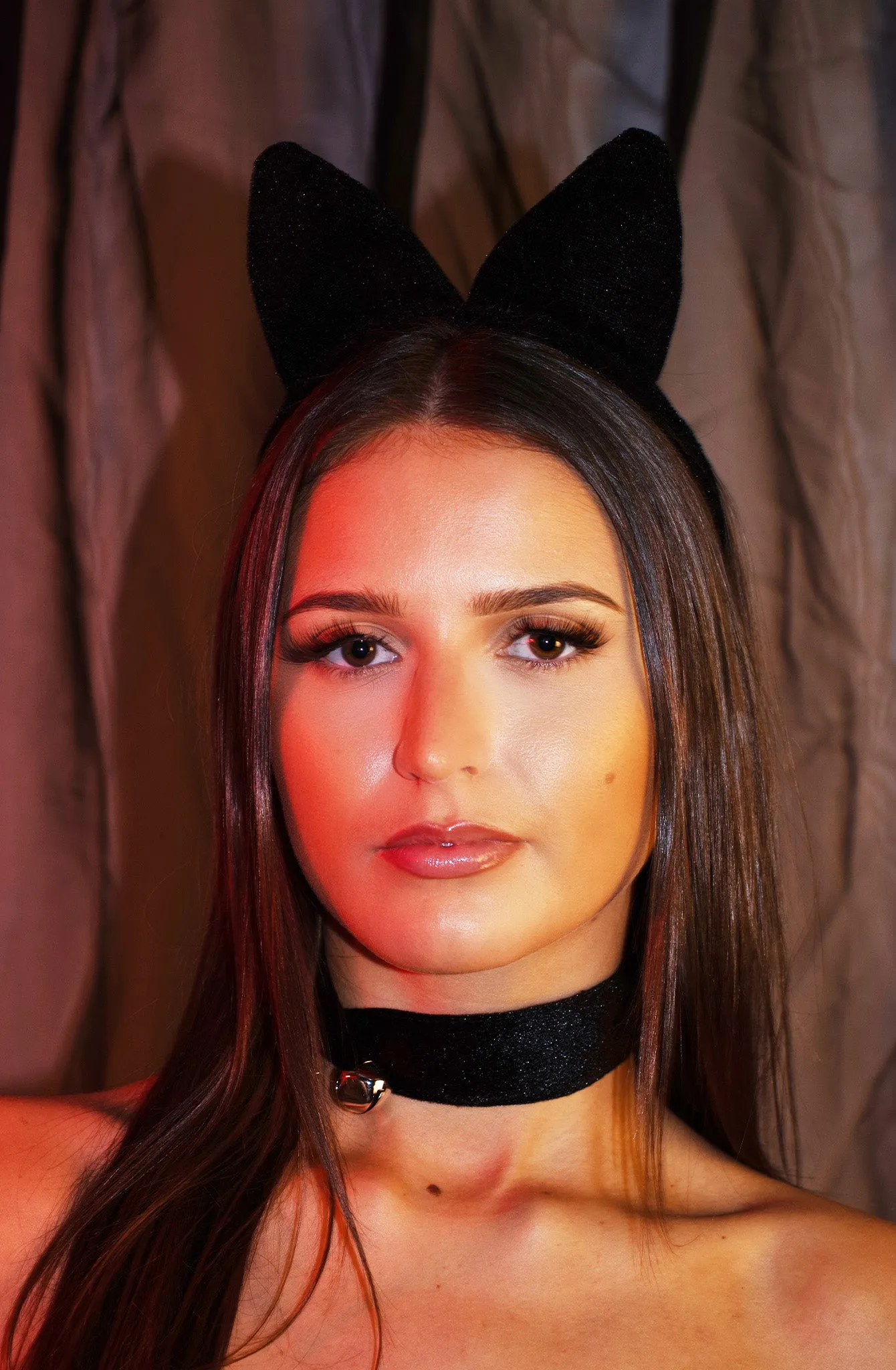 Cat Ear Headband and Neck Bell Collar