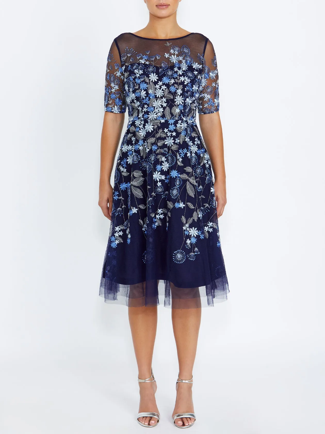 Insulating-Lining Catalina Navy Midi Dress