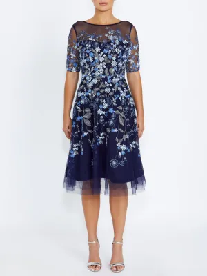Catalina Navy Midi Dress Perfect Cut Free Shape Catalina Navy Midi Dress