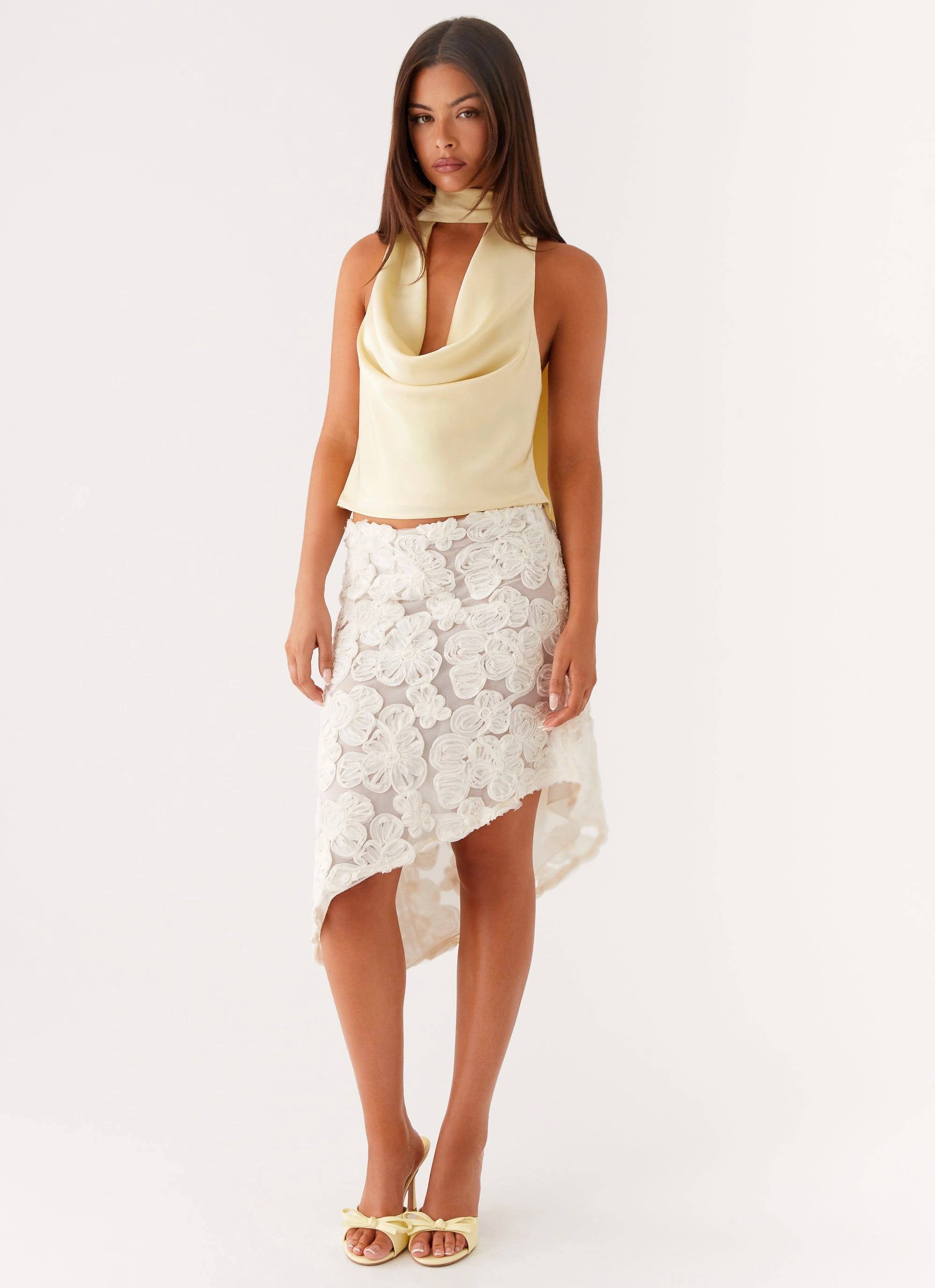 Catching Feelings Top - Yellow Ventilated Back Panel