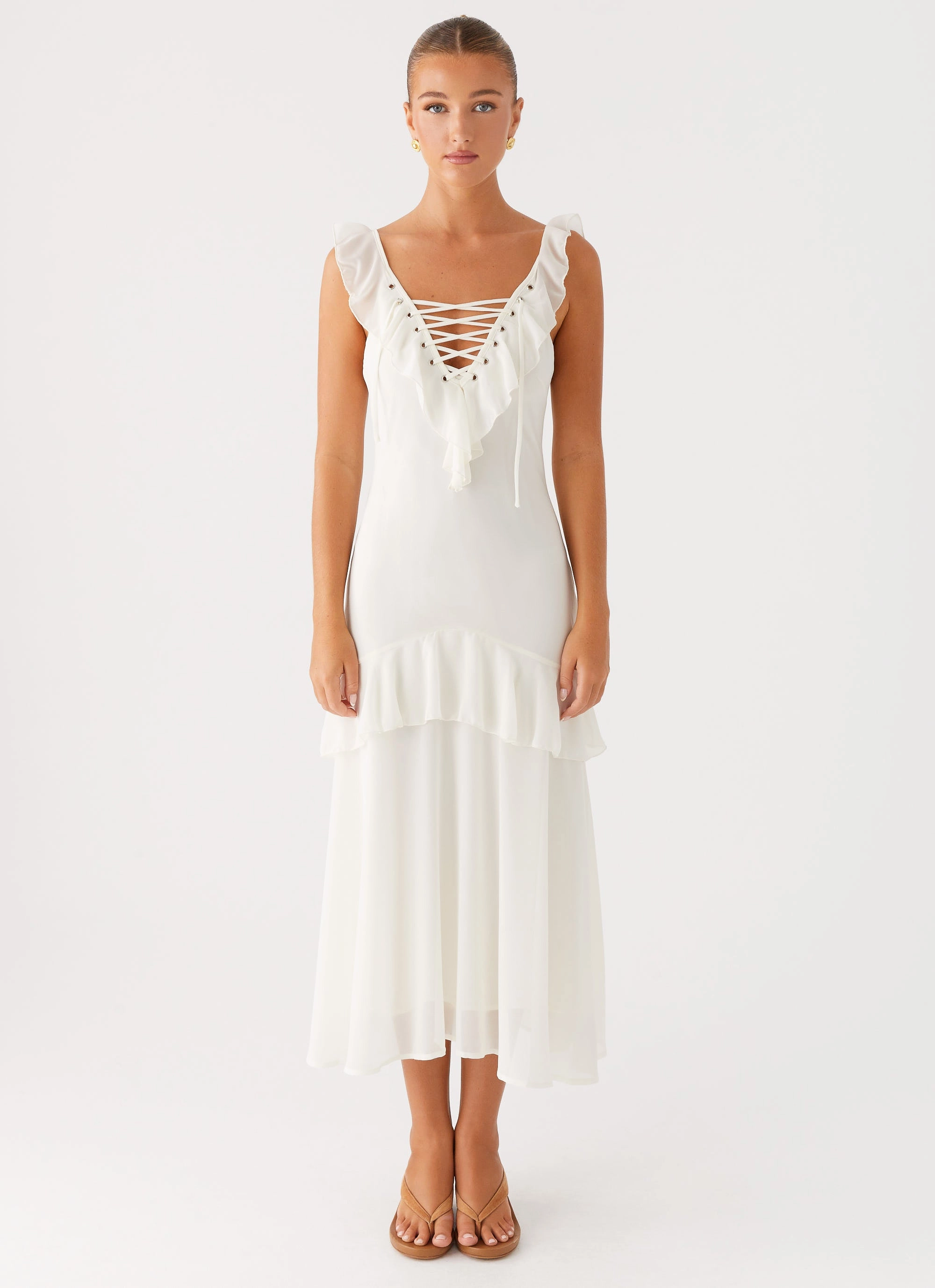 Photo Glow City Rhythm Celie Midi Dress - Ivory