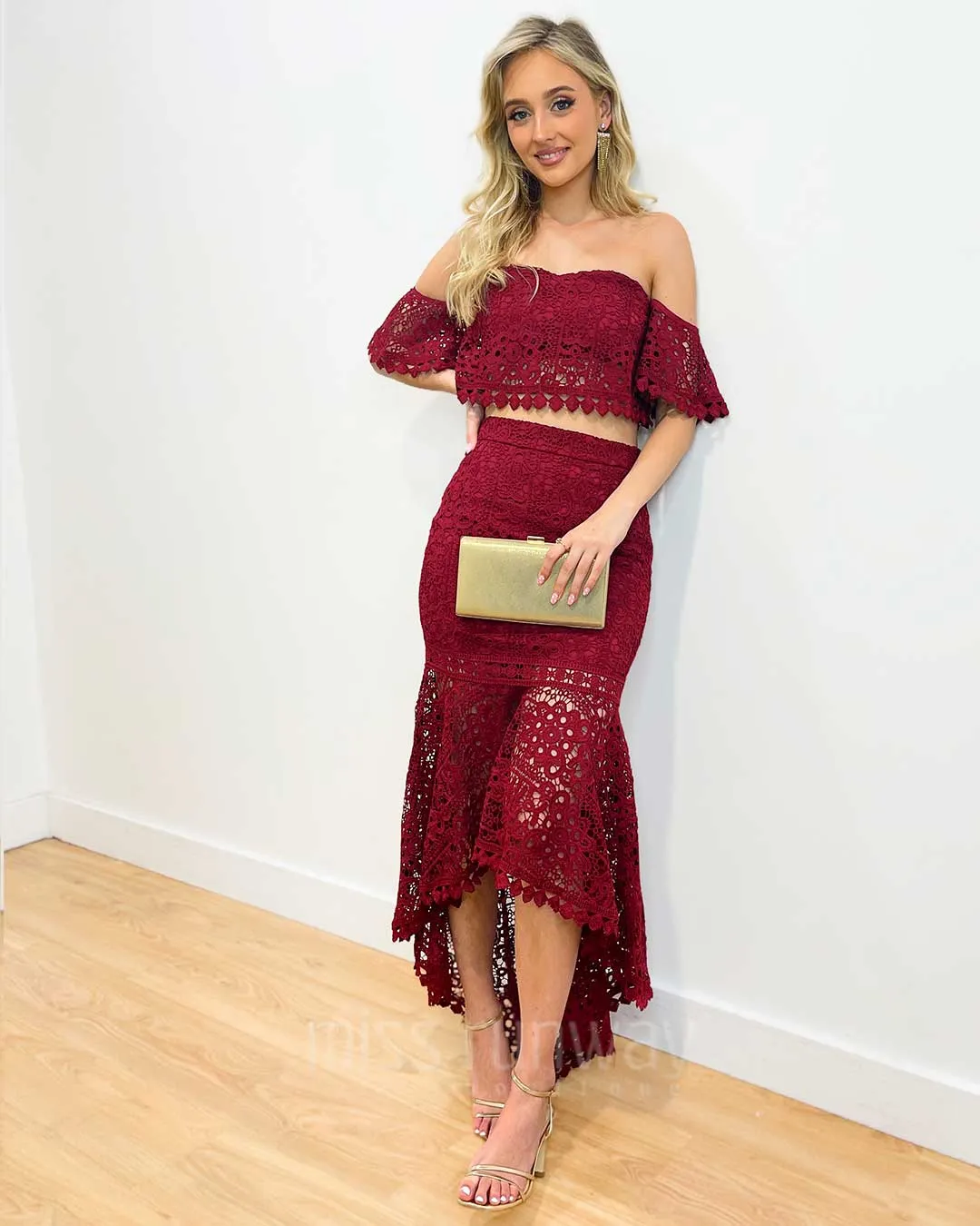 Celine Lace Set - Wine