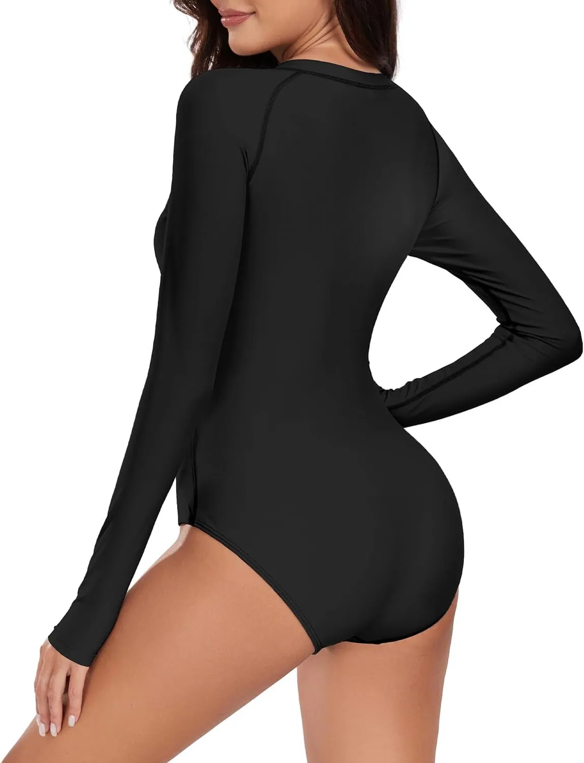 Century Star Long Sleeve Swimsuits Women Teen Girls Rash Guard UPF 50  One Piece Surfing Modest Full Coverage Bathing Suit