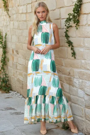 Chain accent Terry Maxi Dress - Rum Baba Terry Maxi Dress - Rum Baba Warm Season Bright-Hue