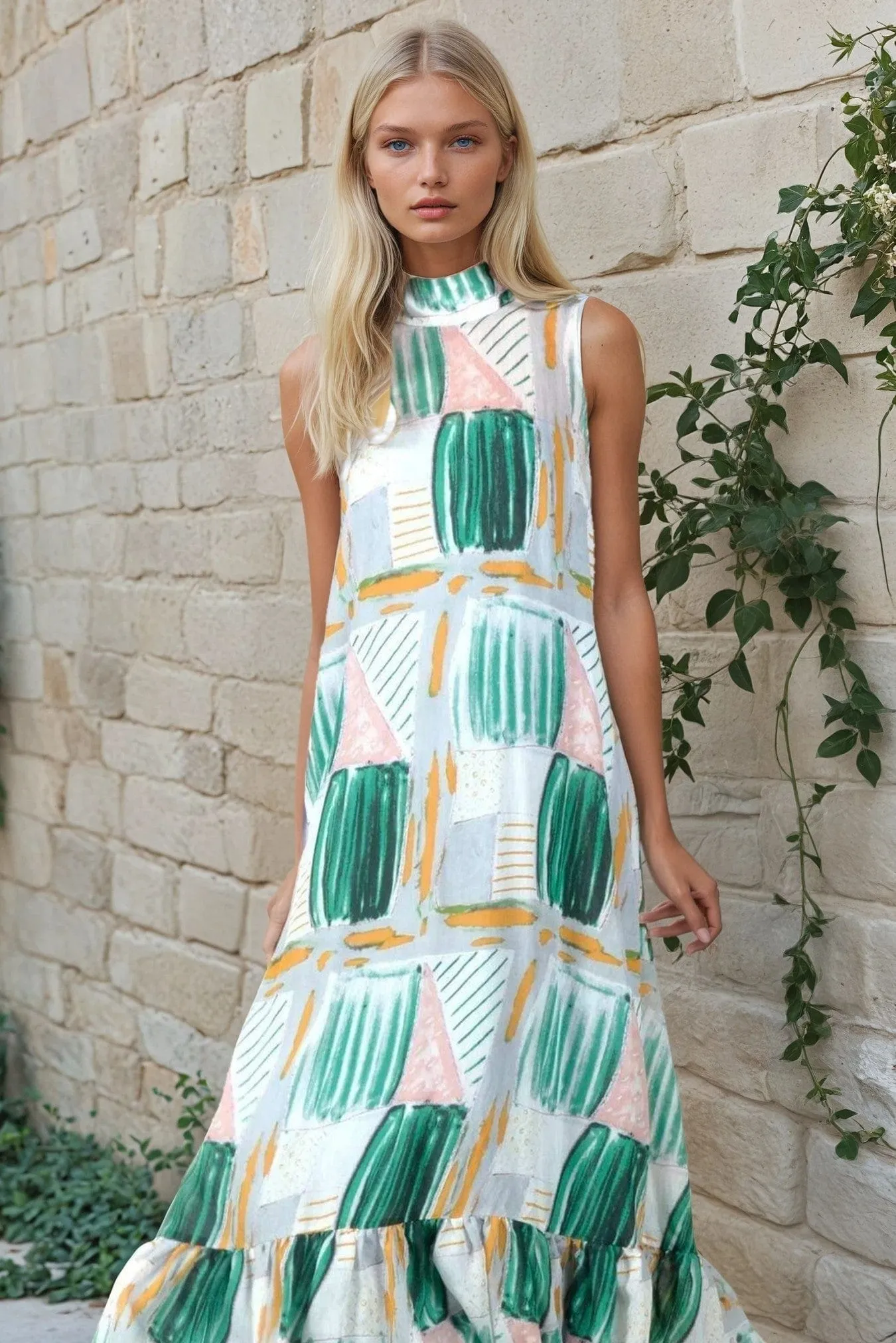 Terry Maxi Dress - Rum Baba Simple Shape Smooth Surface