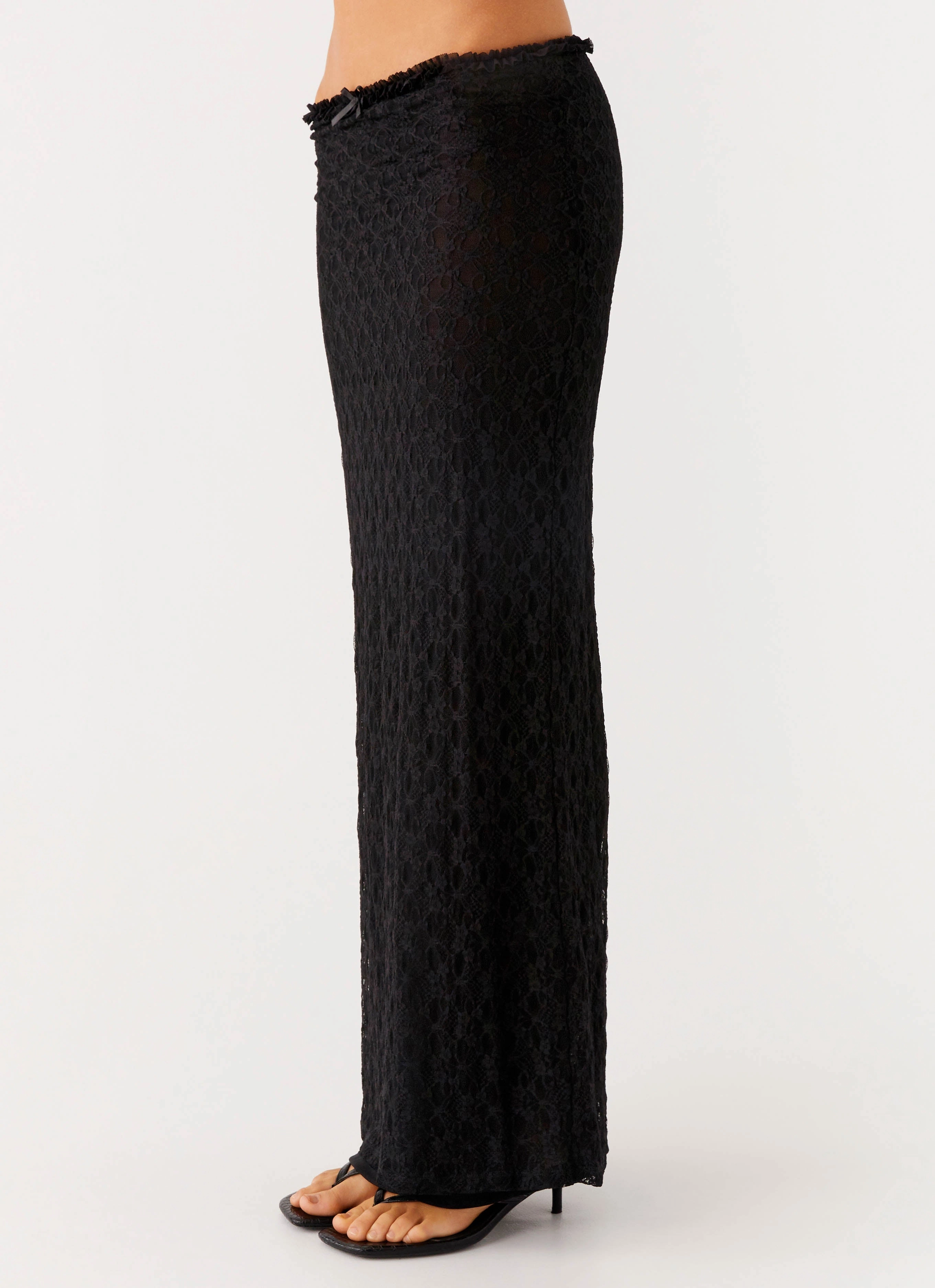 Ophira Maxi Skirt - Black Shirred Back Convertible Style