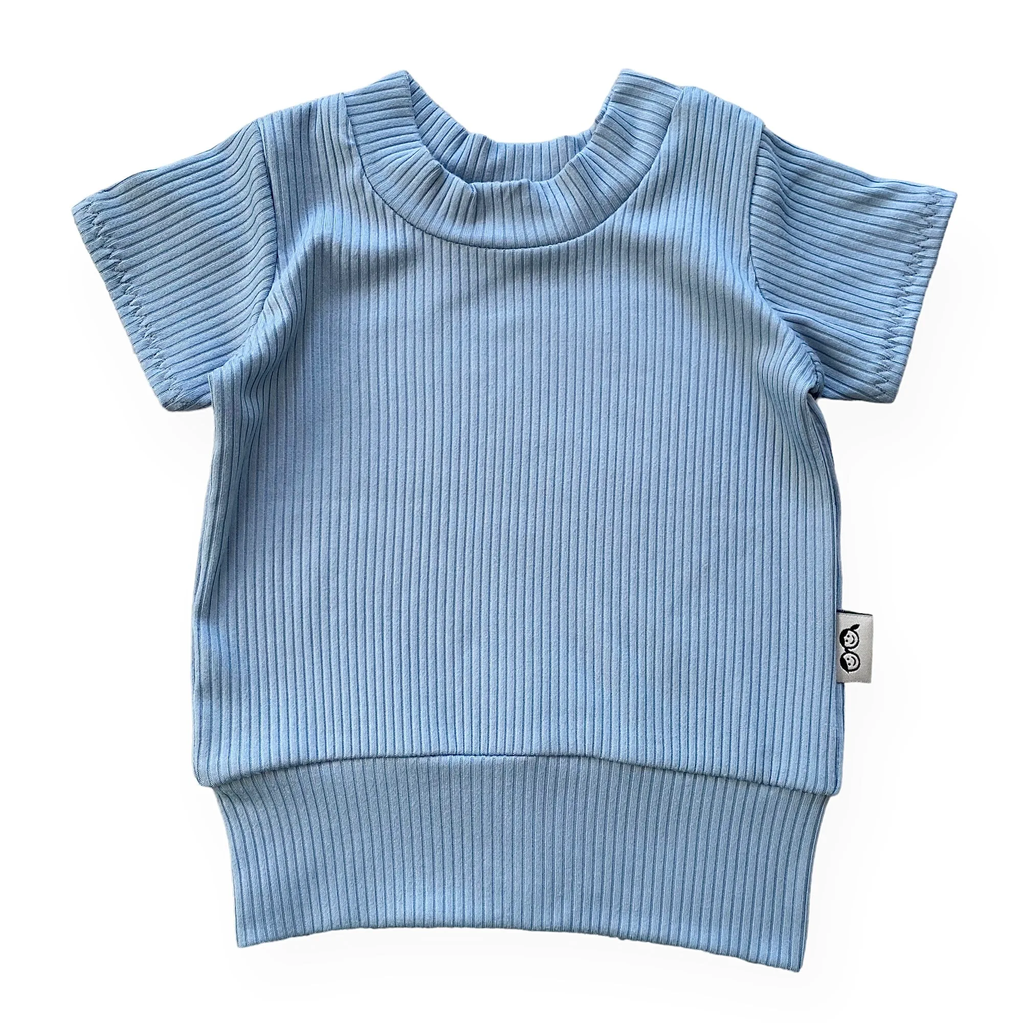 Chambray Ribbed Summer Lounge Top