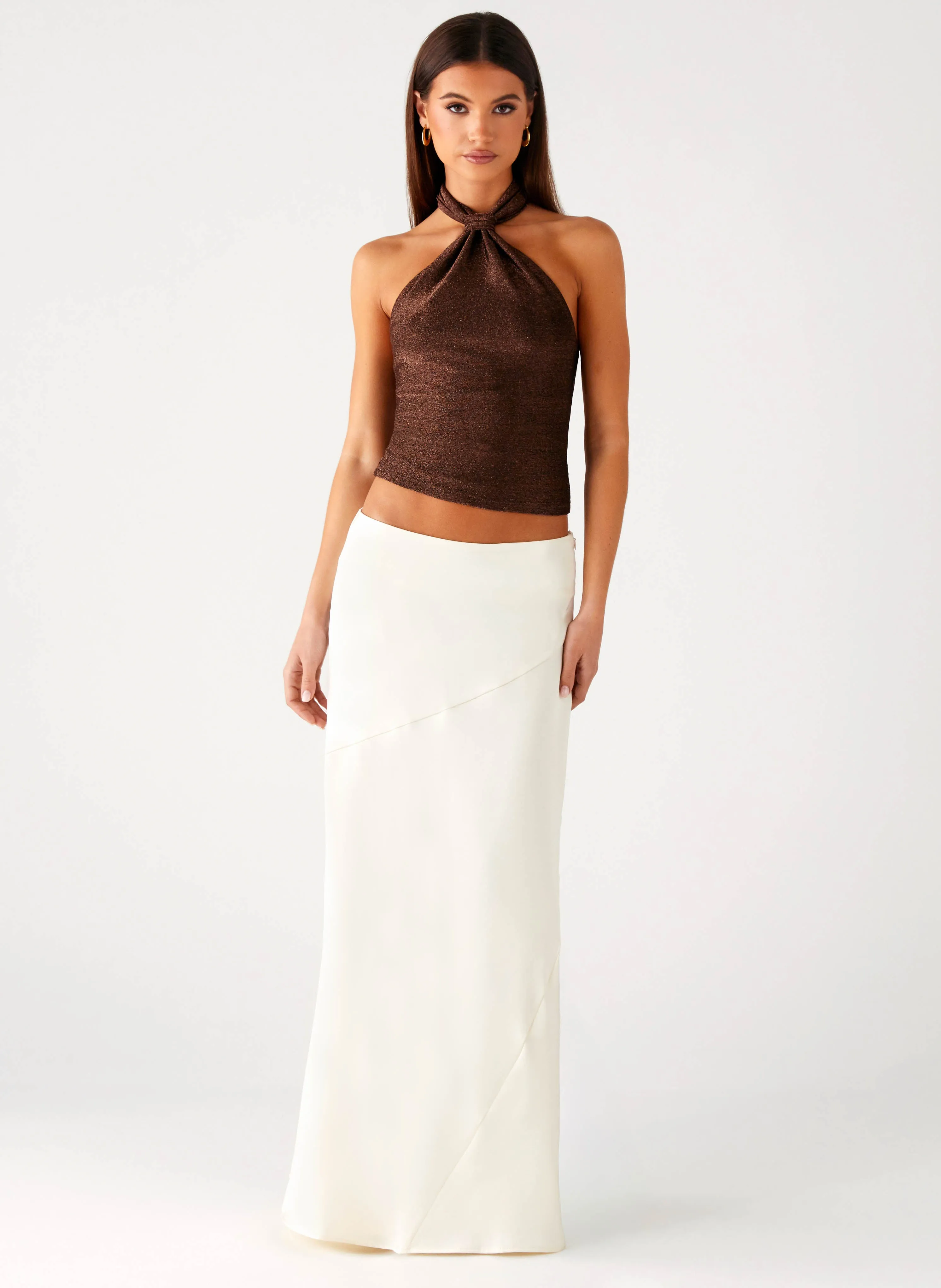 Adjustable loop Chandra Maxi Skirt - Ivory