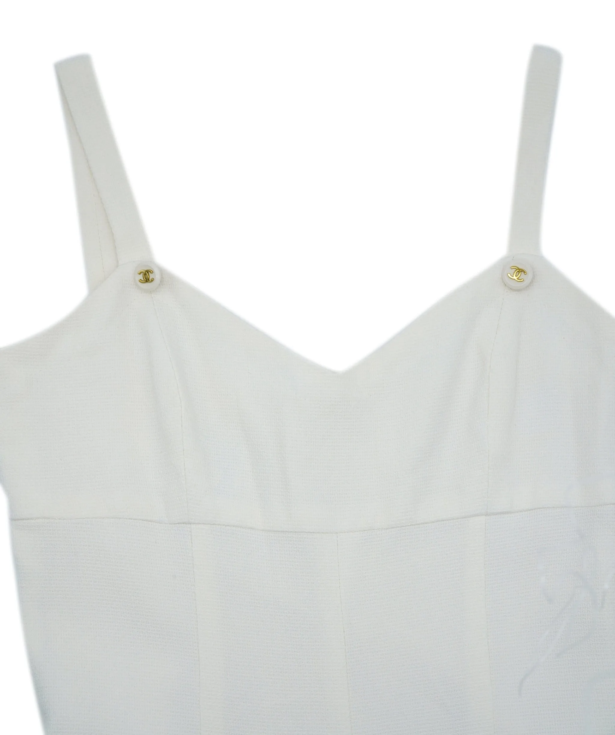 Chanel 95P CC Buttons Rompers Ivory ASL4611