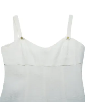 Chanel 95P CC Buttons Rompers Ivory ASL4611