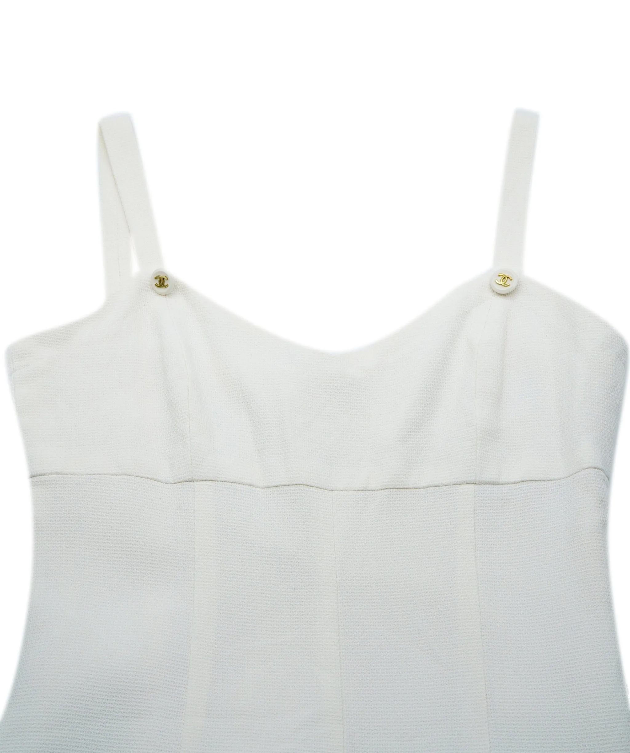 Chanel 95P CC Buttons Rompers Ivory ASL4611