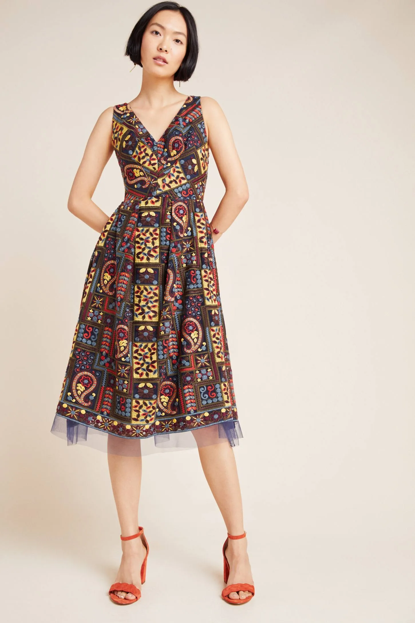 Charlotte Dress in Florika Paisley Flared shape Relax Motion