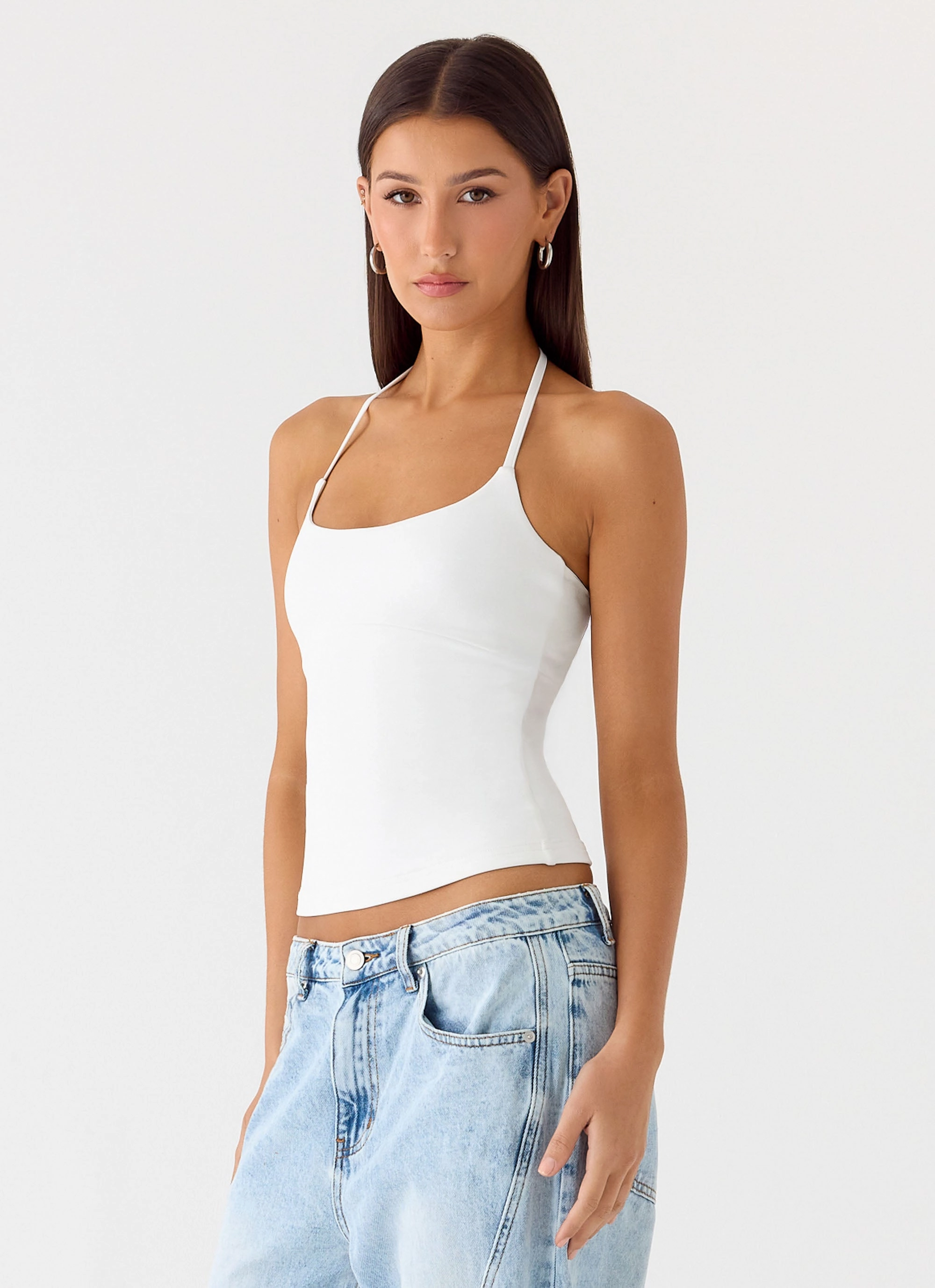 EcoFriendlyDye QuickDrying Chauncey Halter Top - White