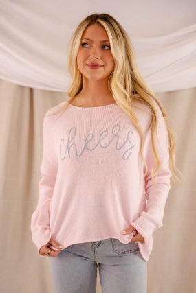 Cheers To Me Sweater AdjustableCuffDesign Cheers To Me Sweater HighStretchElastic