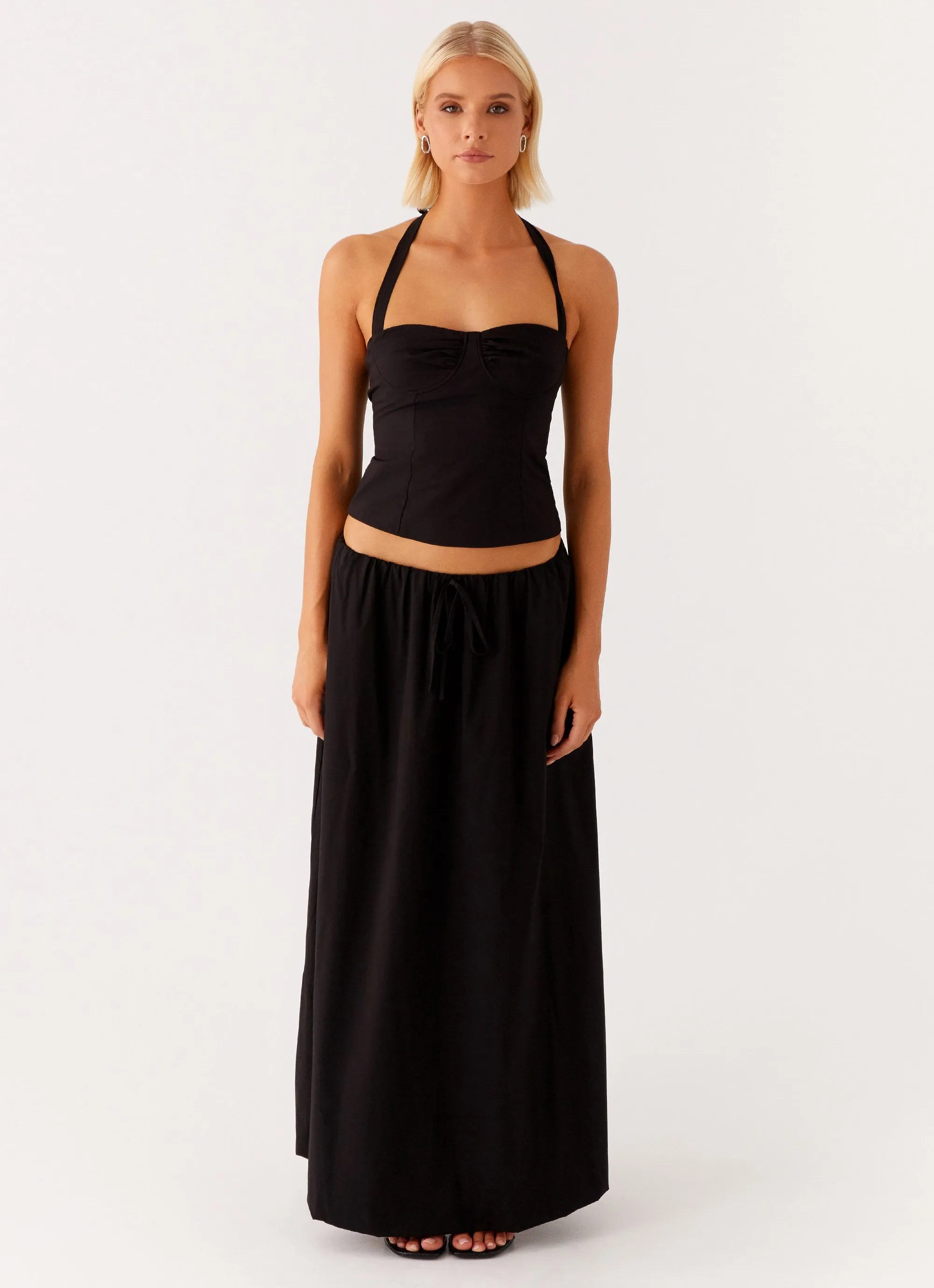 Cheryl Maxi Skirt - Black NonSlipInnerGrip