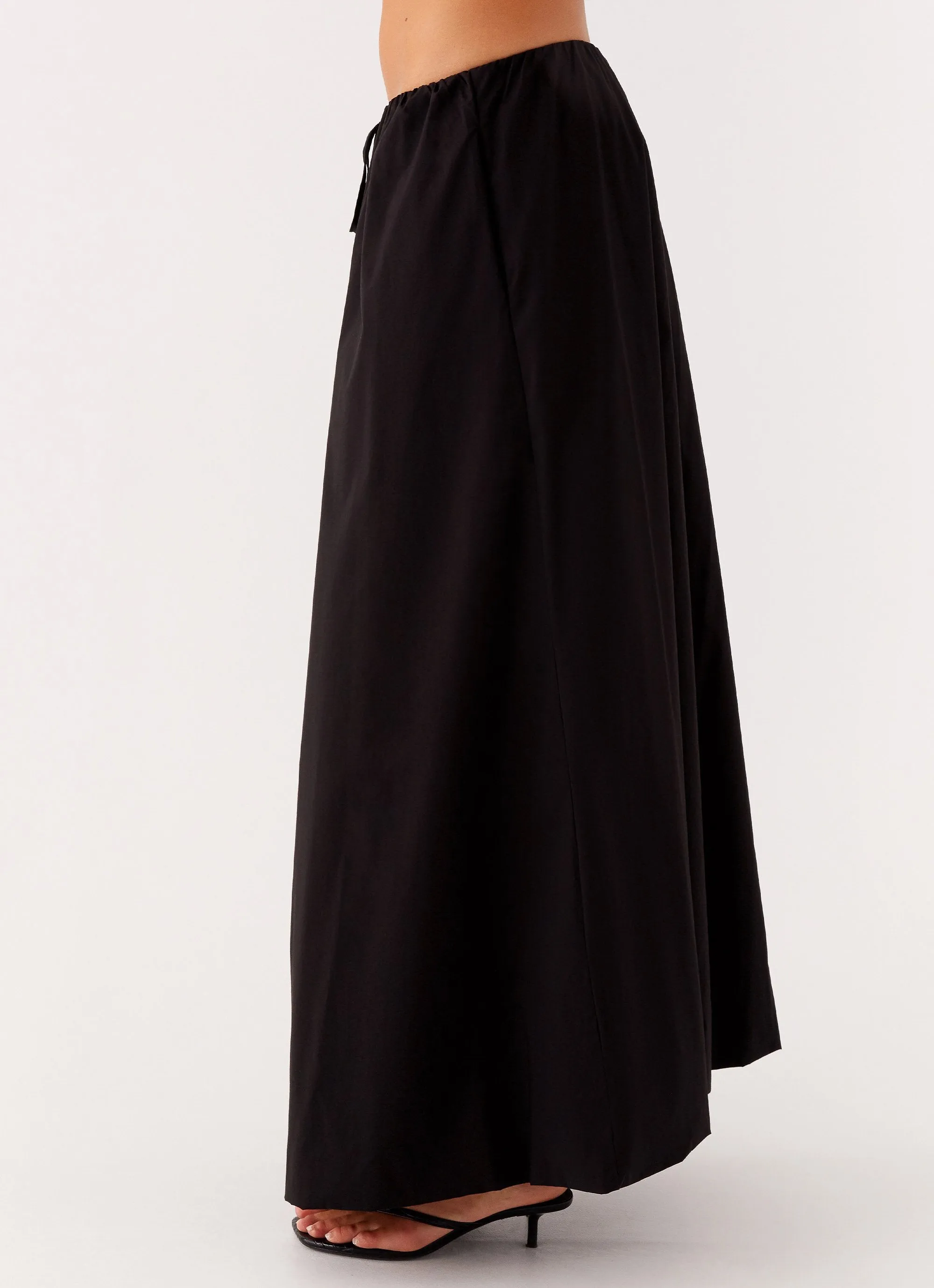 Cheryl Maxi Skirt - Black Quick Dry Fit