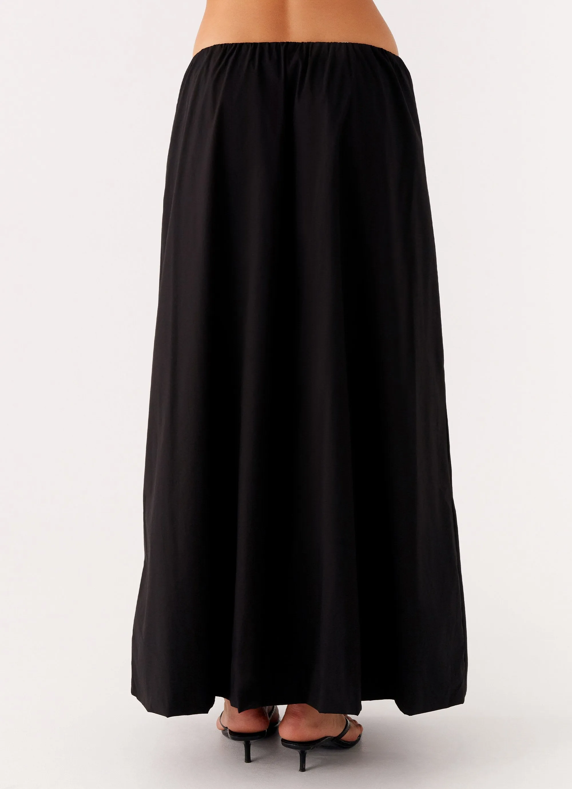 SecureCargoPockets Cheryl Maxi Skirt - Black