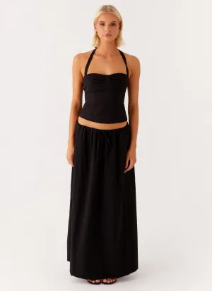 Cheryl Maxi Skirt - Black High-Quality Fabric Cheryl Maxi Skirt - Black NonSlipInnerGrip