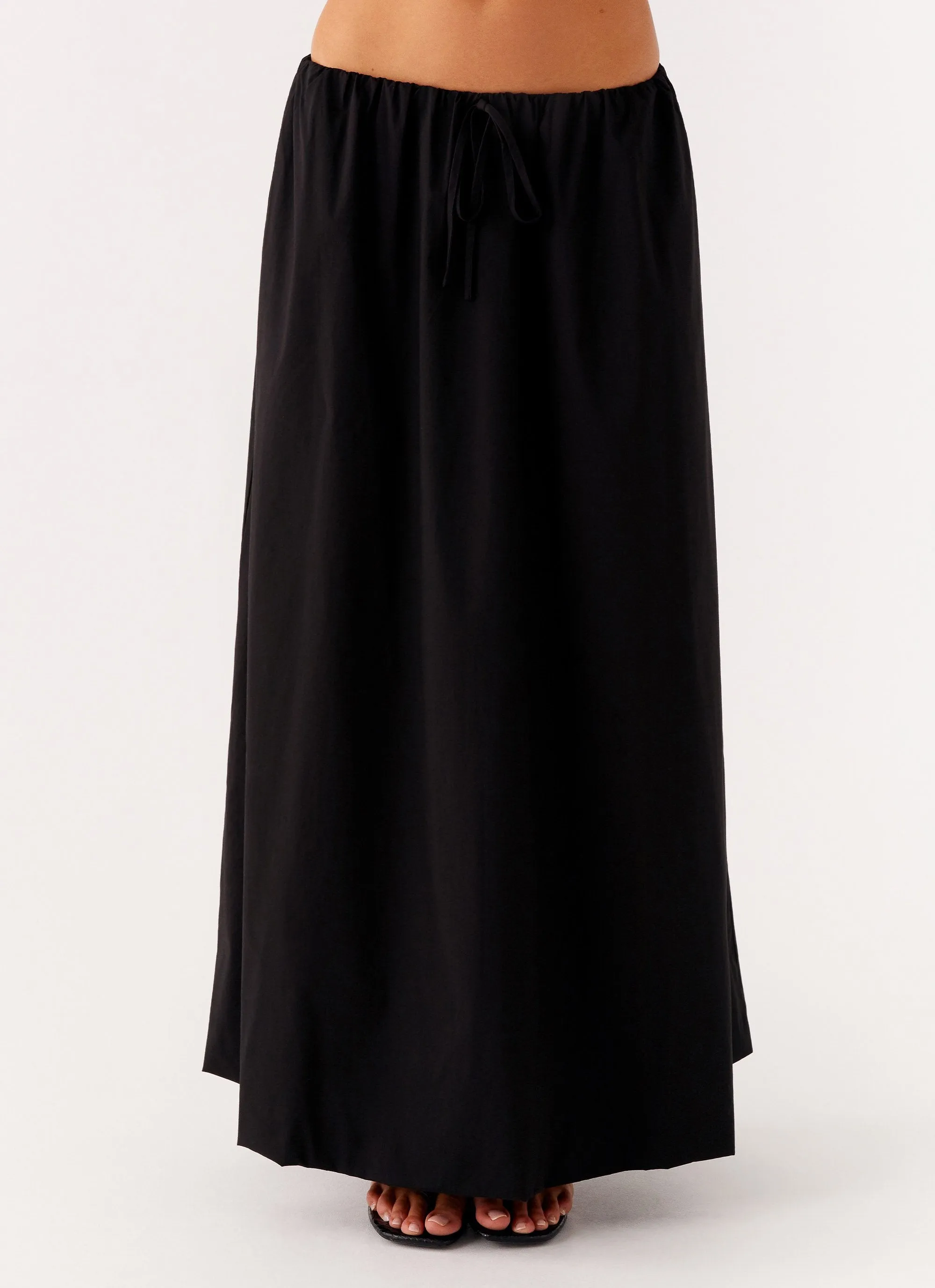 Flat Lock Seams Cheryl Maxi Skirt - Black