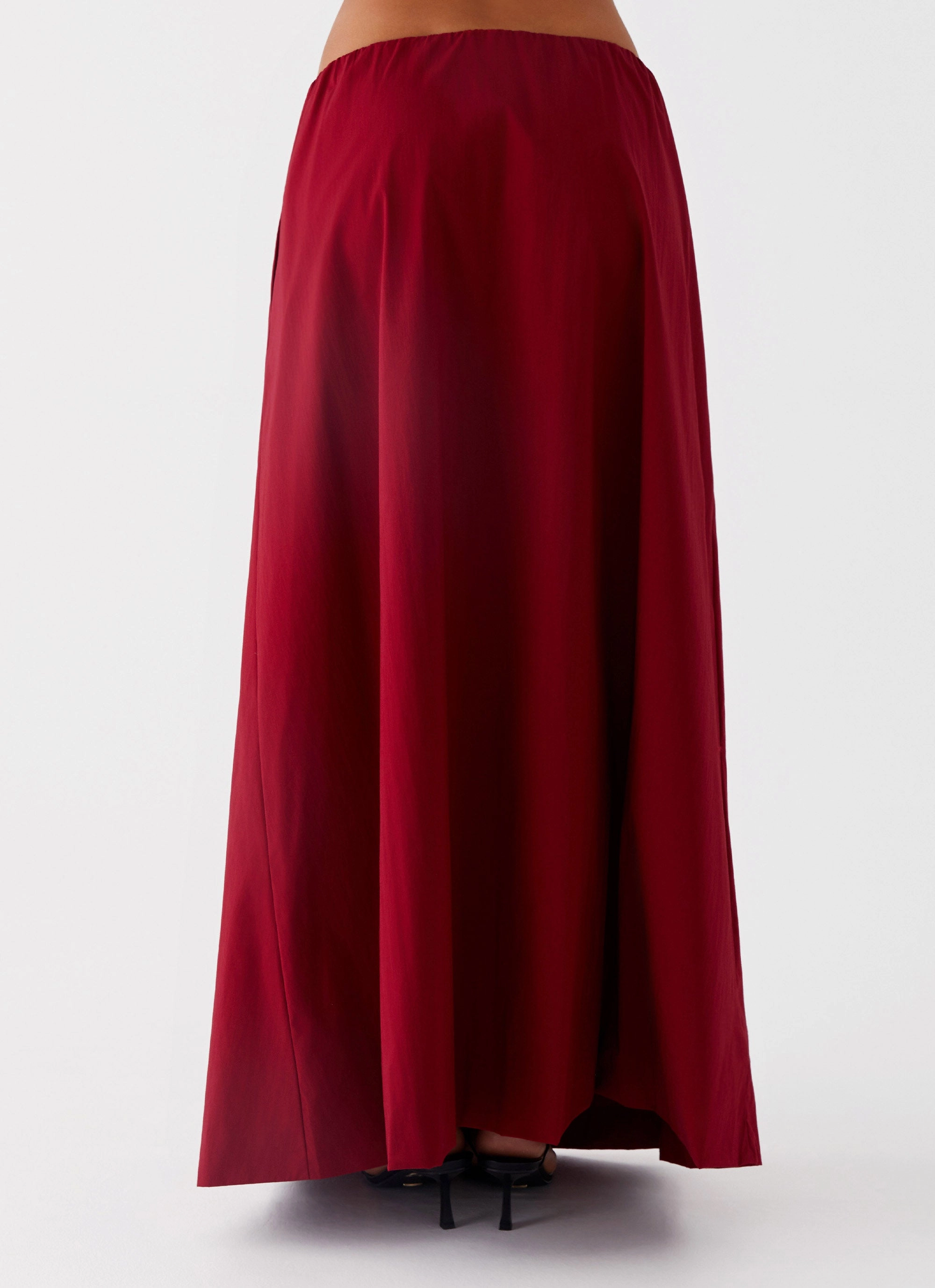 Cheryl Maxi Skirt - Cherry Red Handmade Quality