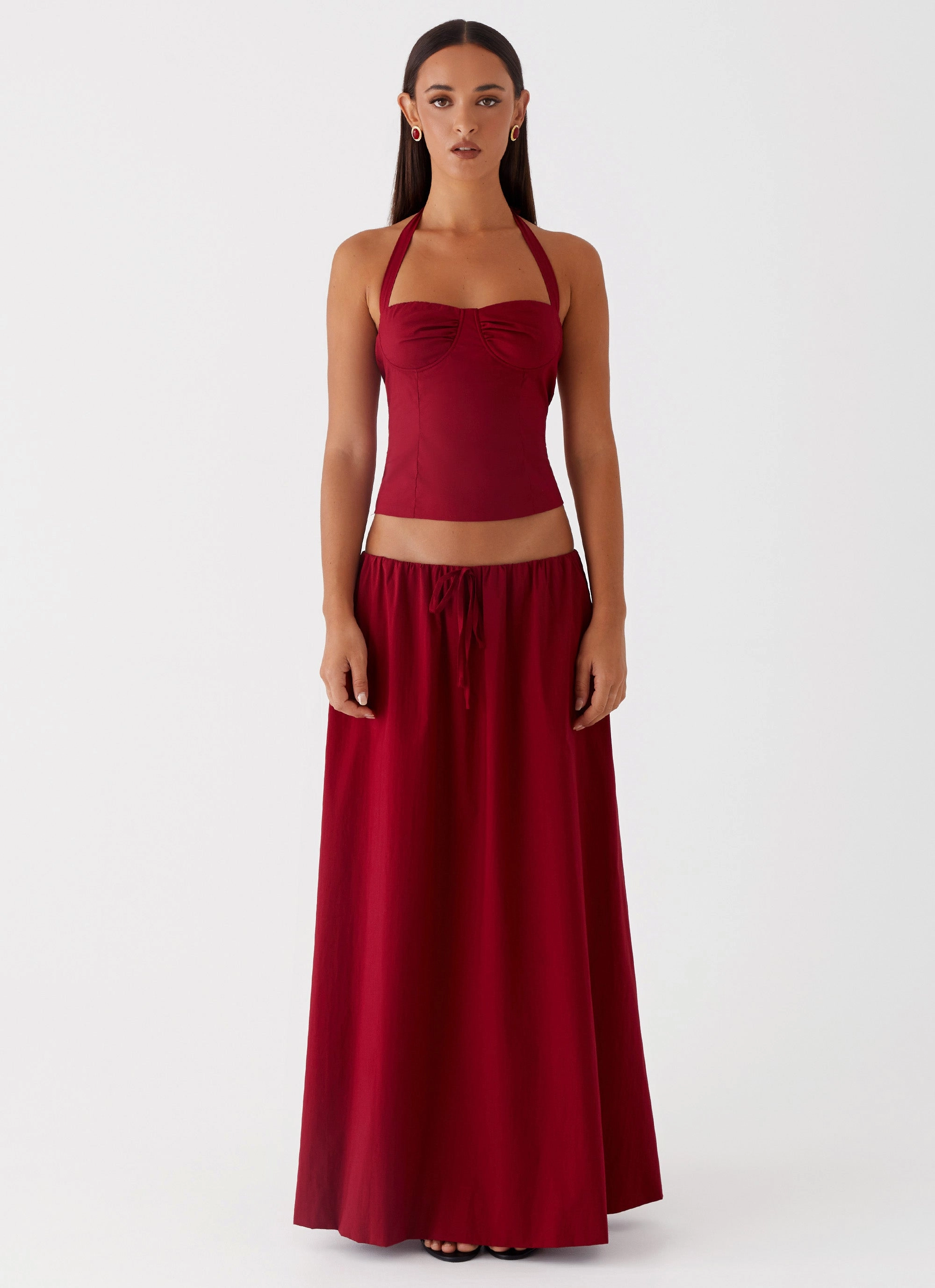 Style Staple Cheryl Maxi Skirt - Cherry Red
