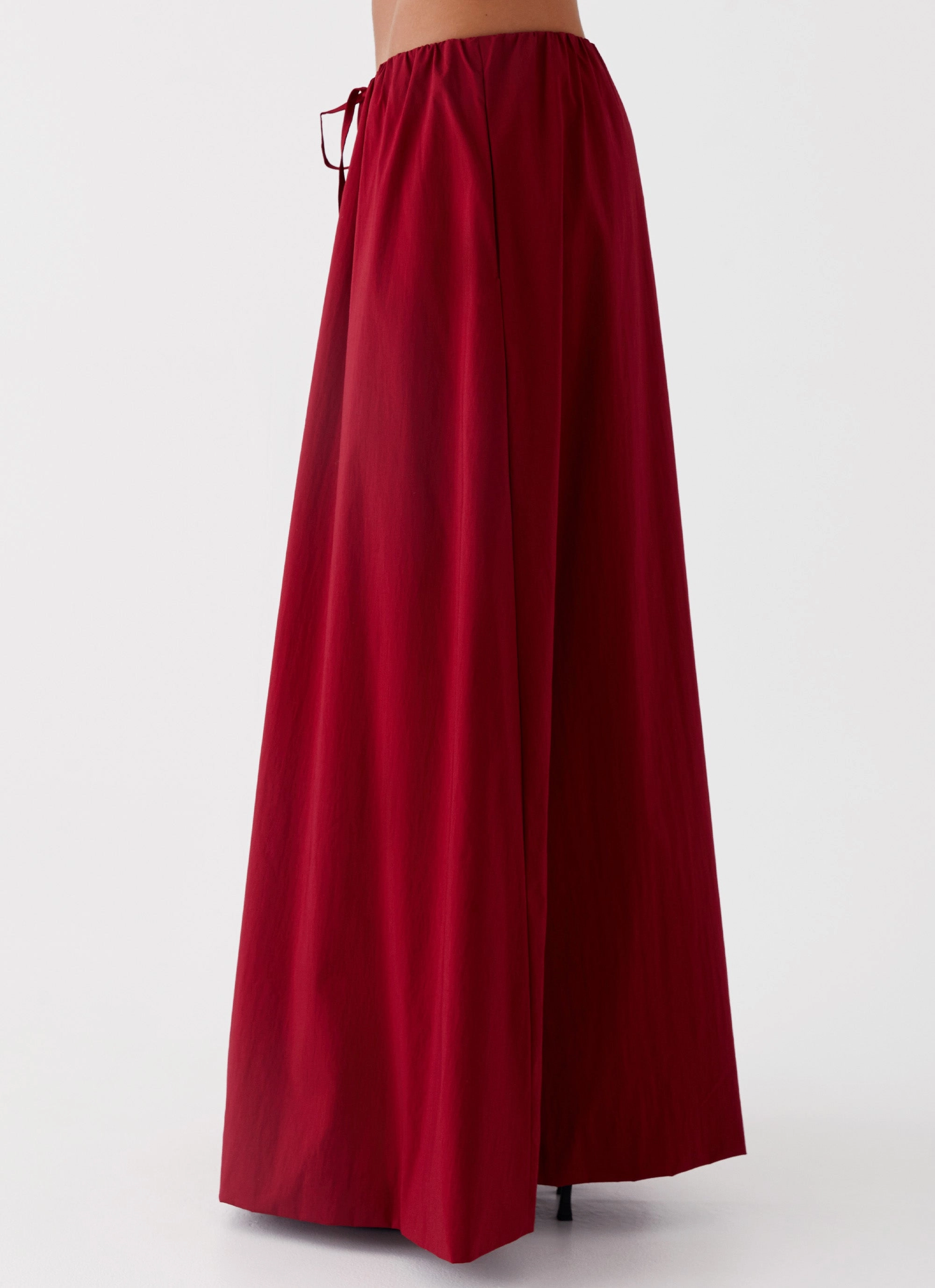 Cheryl Maxi Skirt - Cherry Red Soft Palette