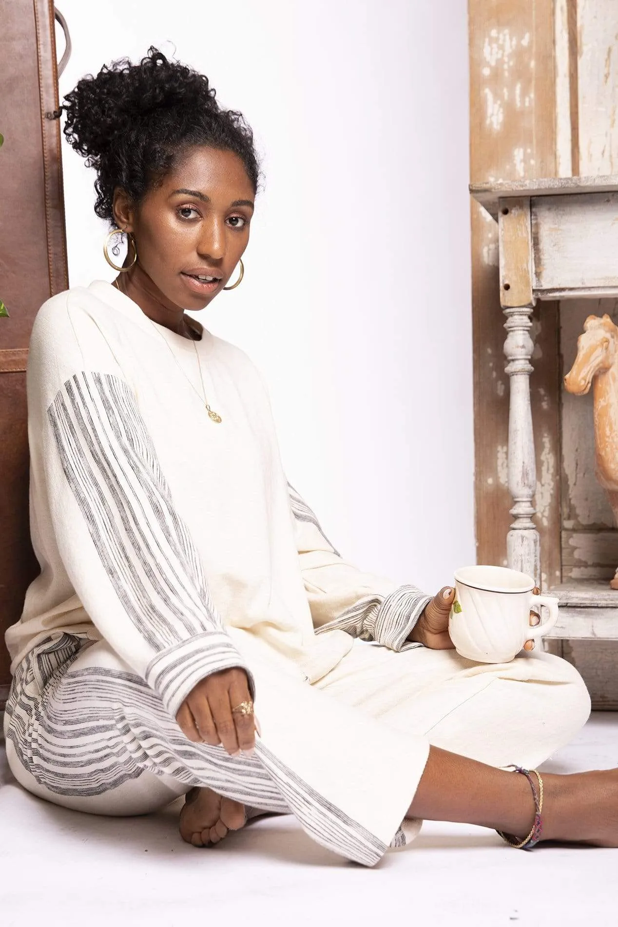 Breathable fabric Core Fit Design Chia Zen Stripe Jogger Pant