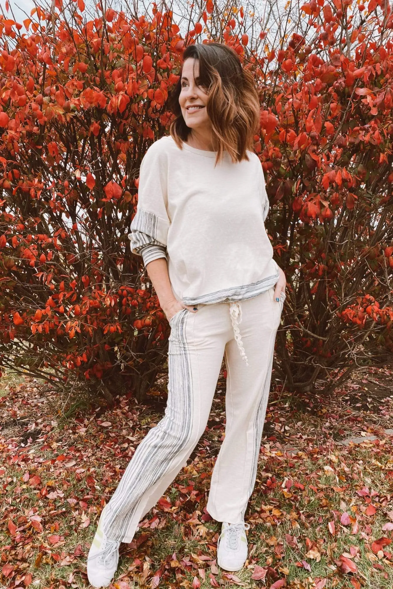 Chia Zen Stripe Jogger Pant Sustainable Fabric
