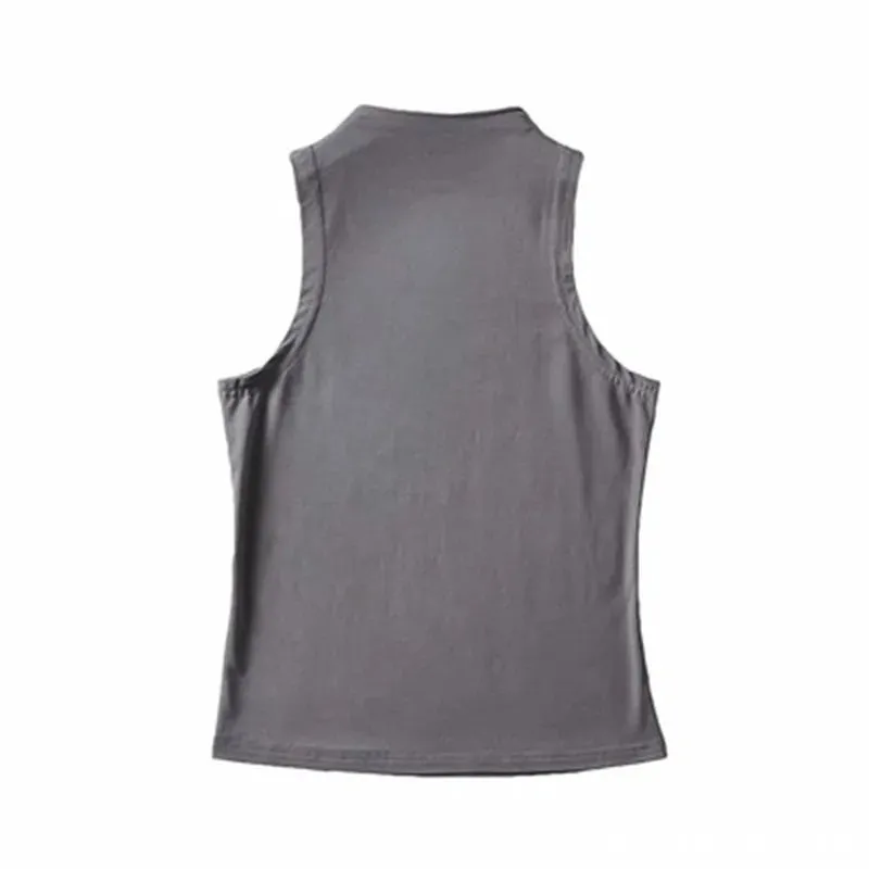 Chic Black Halter Crop Top for Women – Summer Sleeveless Turtleneck Camisole – Casual Fashion Essential