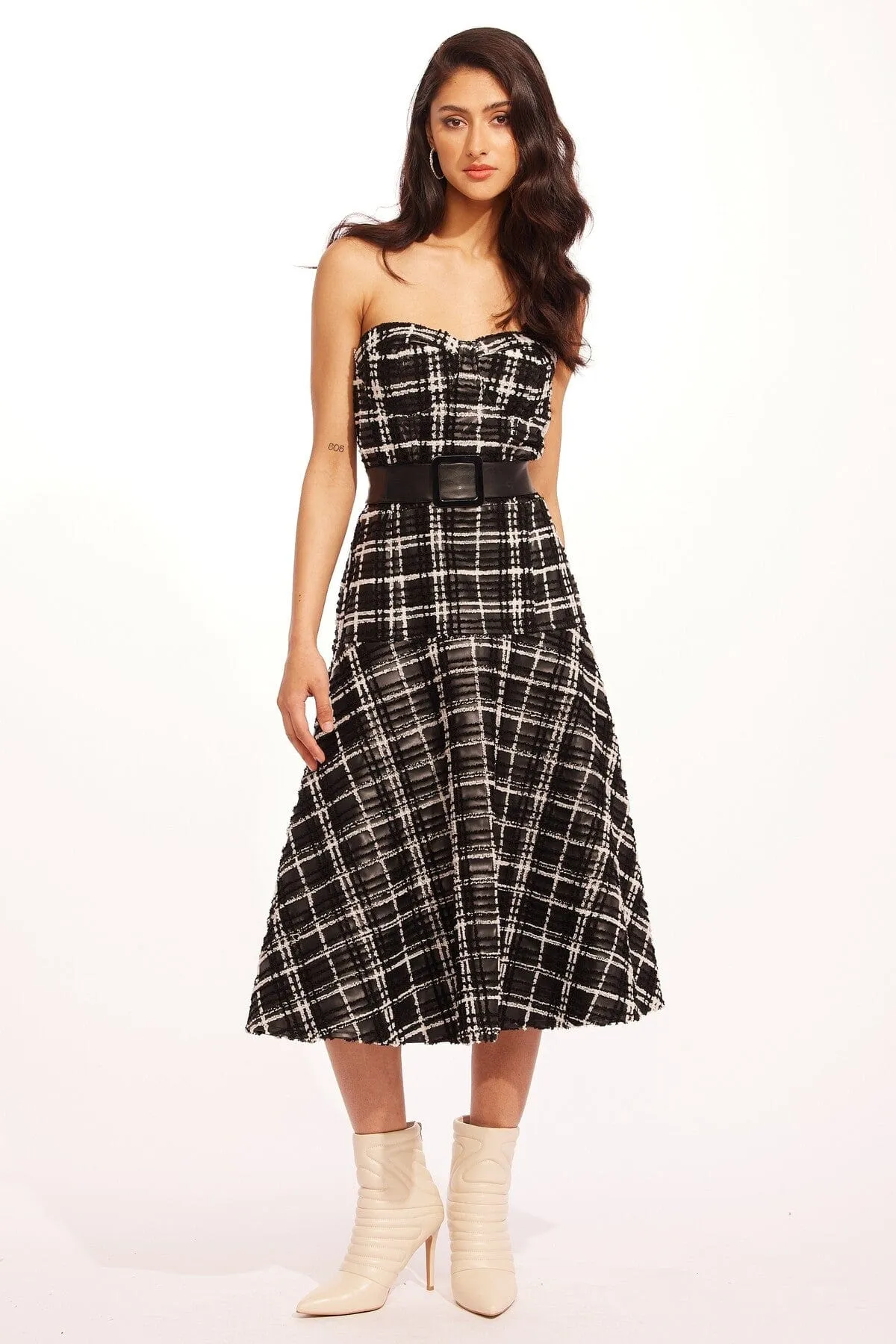 Mandoline Dress - Wet Cement Minimalist-Trend