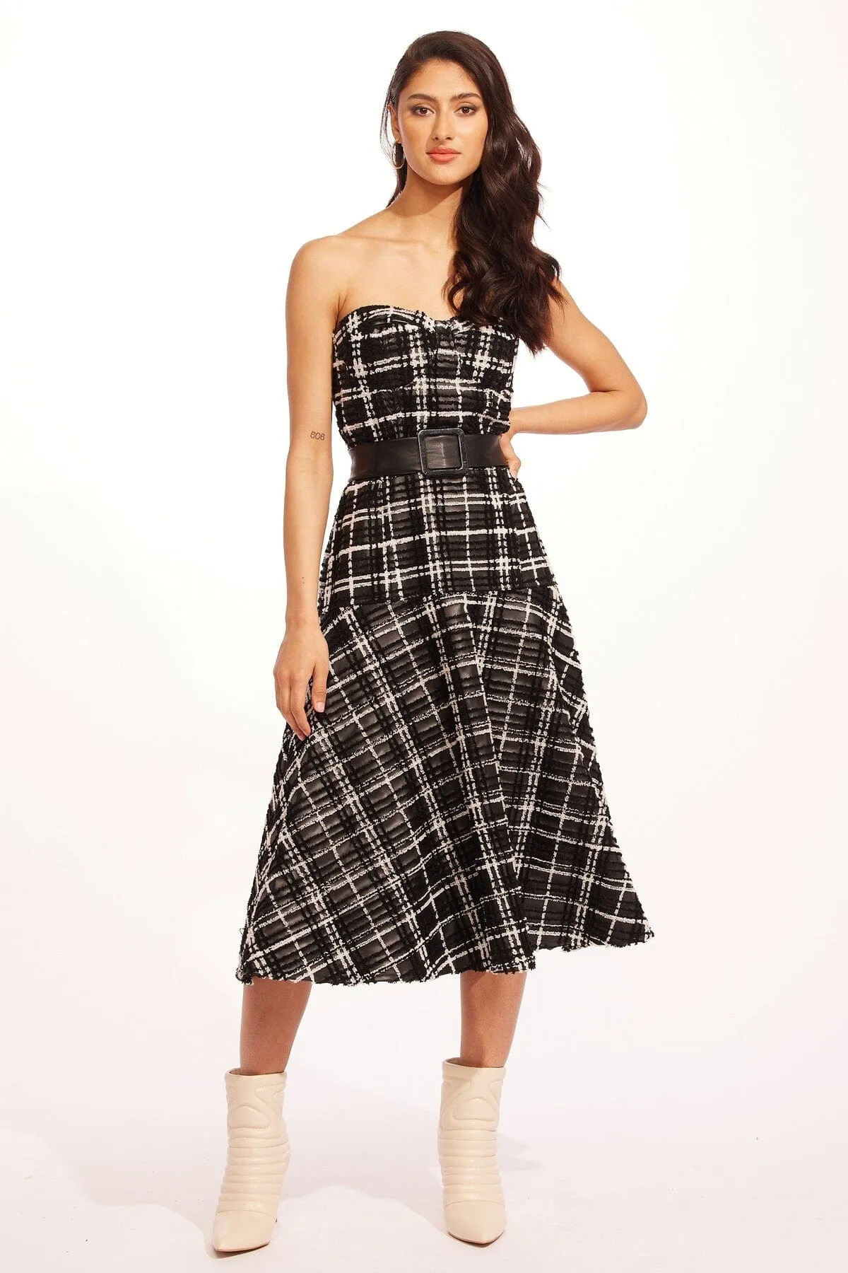 Mandoline Dress - Wet Cement Statement Look Transitional-Wear