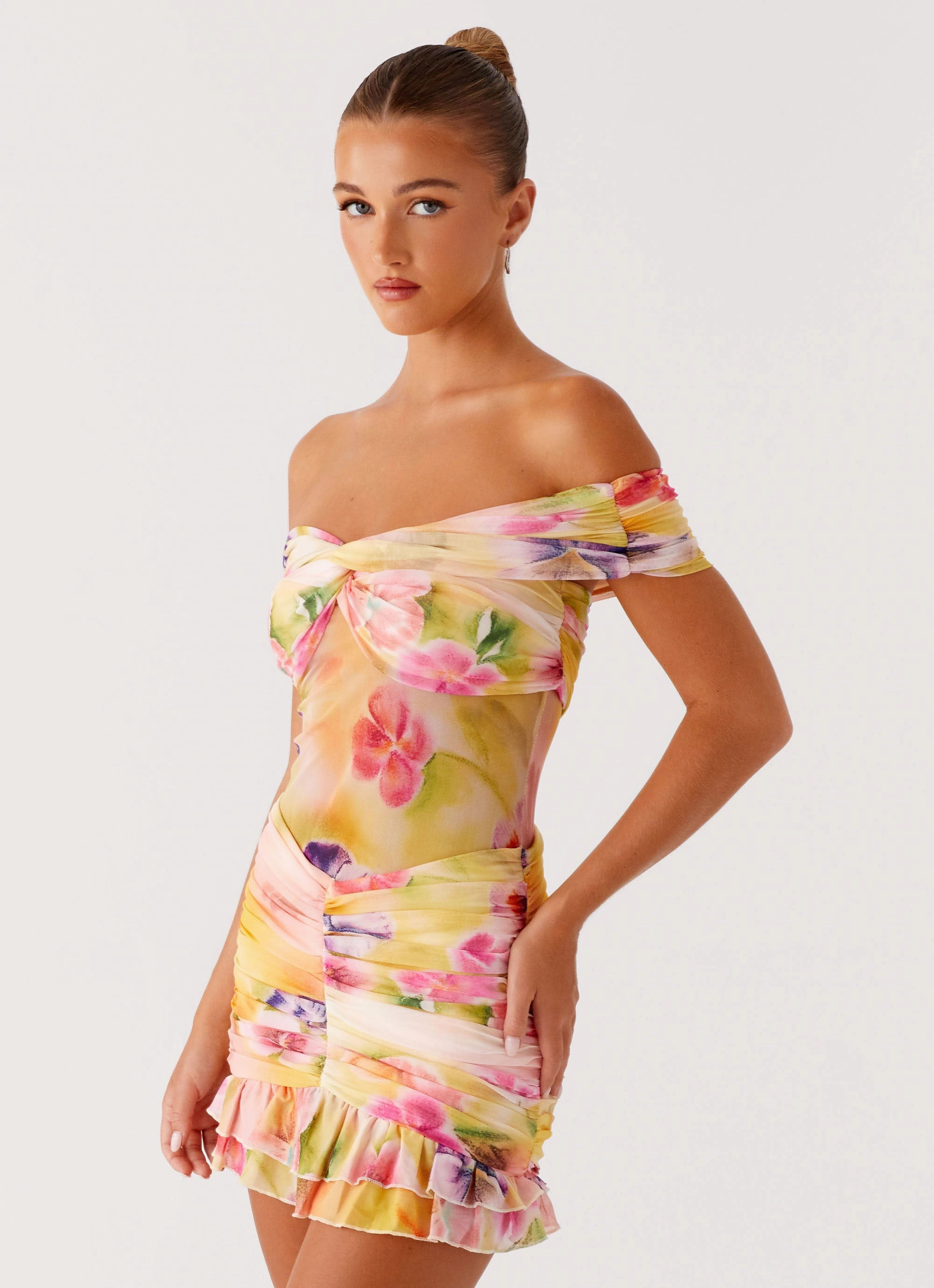 Delicate Edge Frances Mini Dress - Sunburst Floral