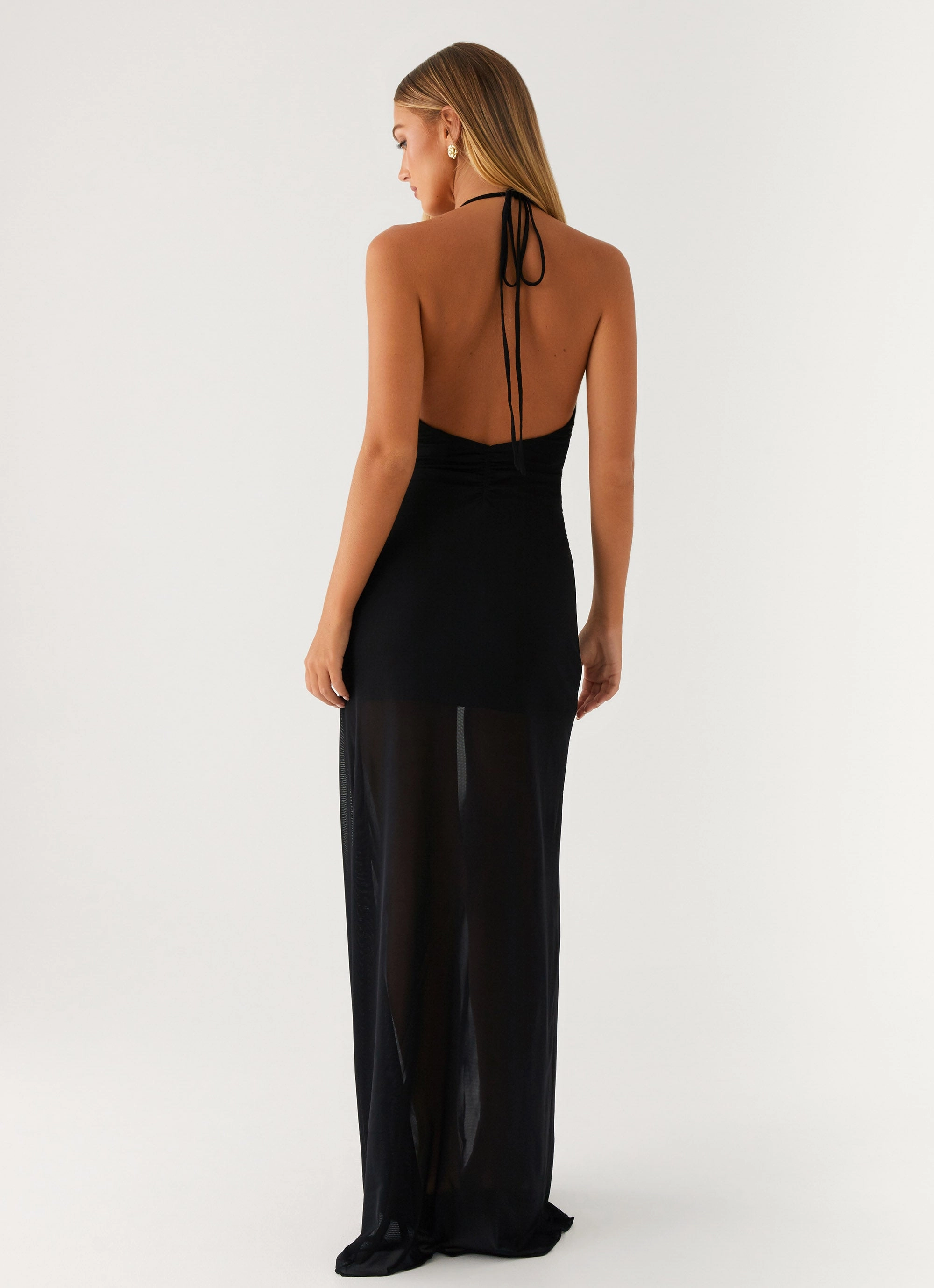 Louvre Maxi Dress - Black Petal Zone Stylish Line