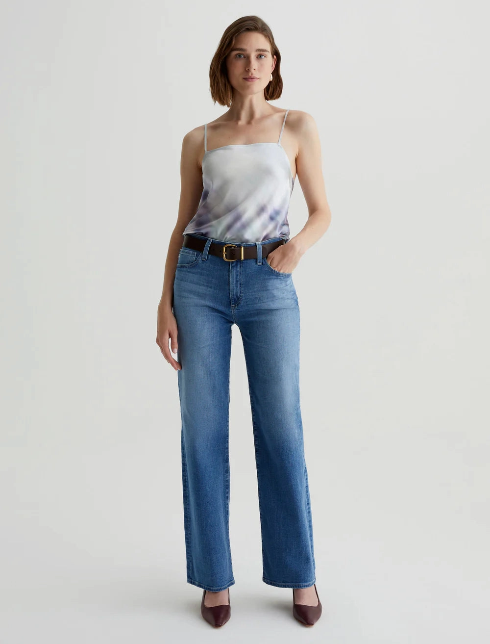 Picnic Style Creative Look Minimalist Style AG Kora - High Rise Wide Leg Jean