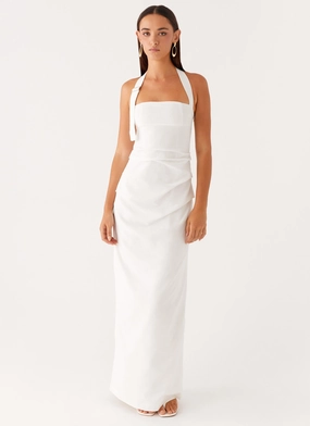 Chic Tailoring Rumour Has it Maxi Dress - White Rumour Has it Maxi Dress - White petite size Scandi Clean