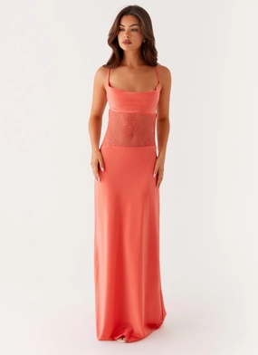 Chic Wear Shae Maxi Dress - Tangerine Shae Maxi Dress - Tangerine Resort-Wear Stretchable
