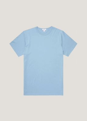 Chill Comfort Wear Men's Classic T-shirt in Sky Blue Men's Classic T-shirt in Sky Blue Comfortable Layer Stylish Comfort