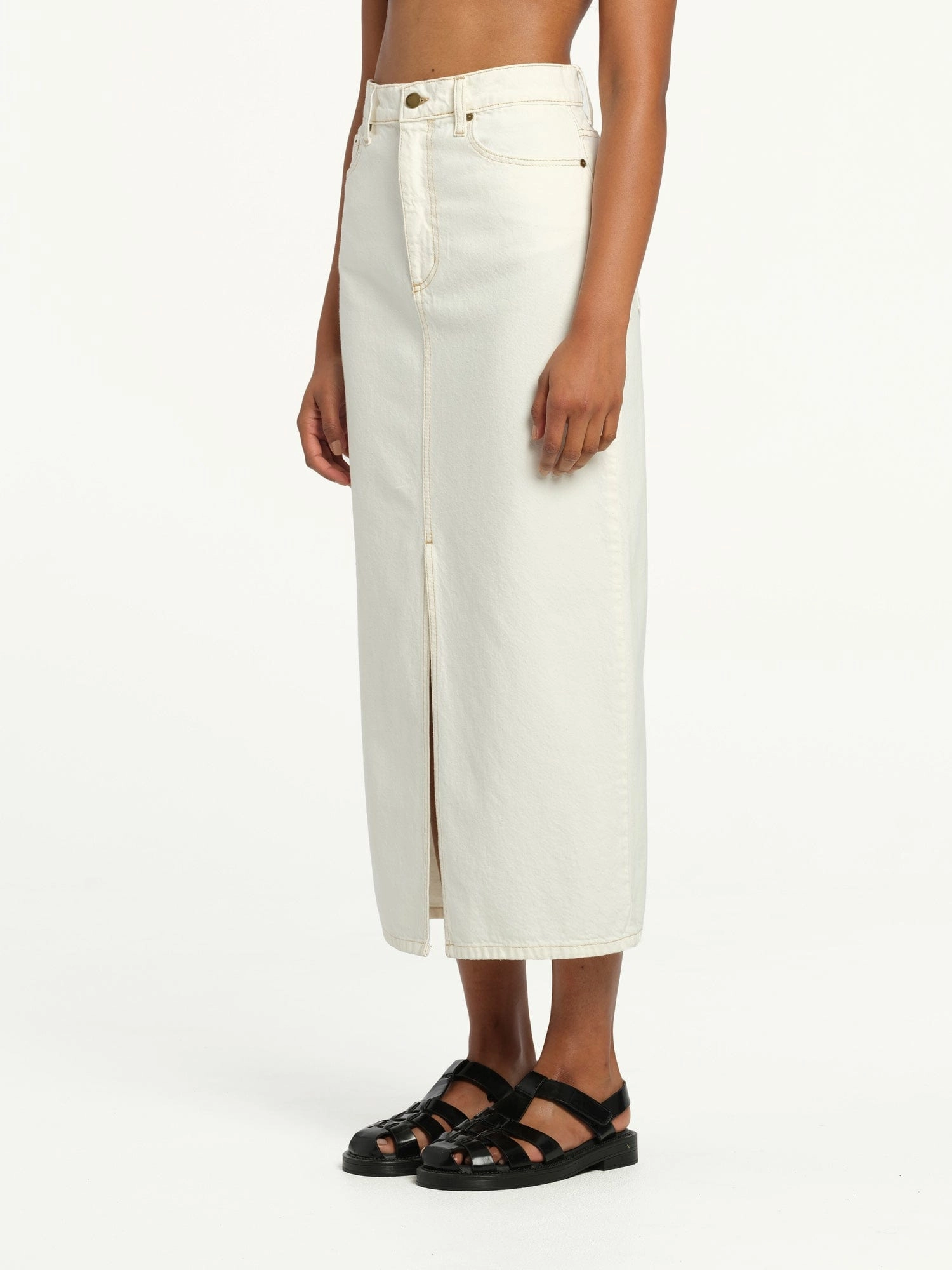 Minimal Finish Neutral Tones Avery Skirt Ivory