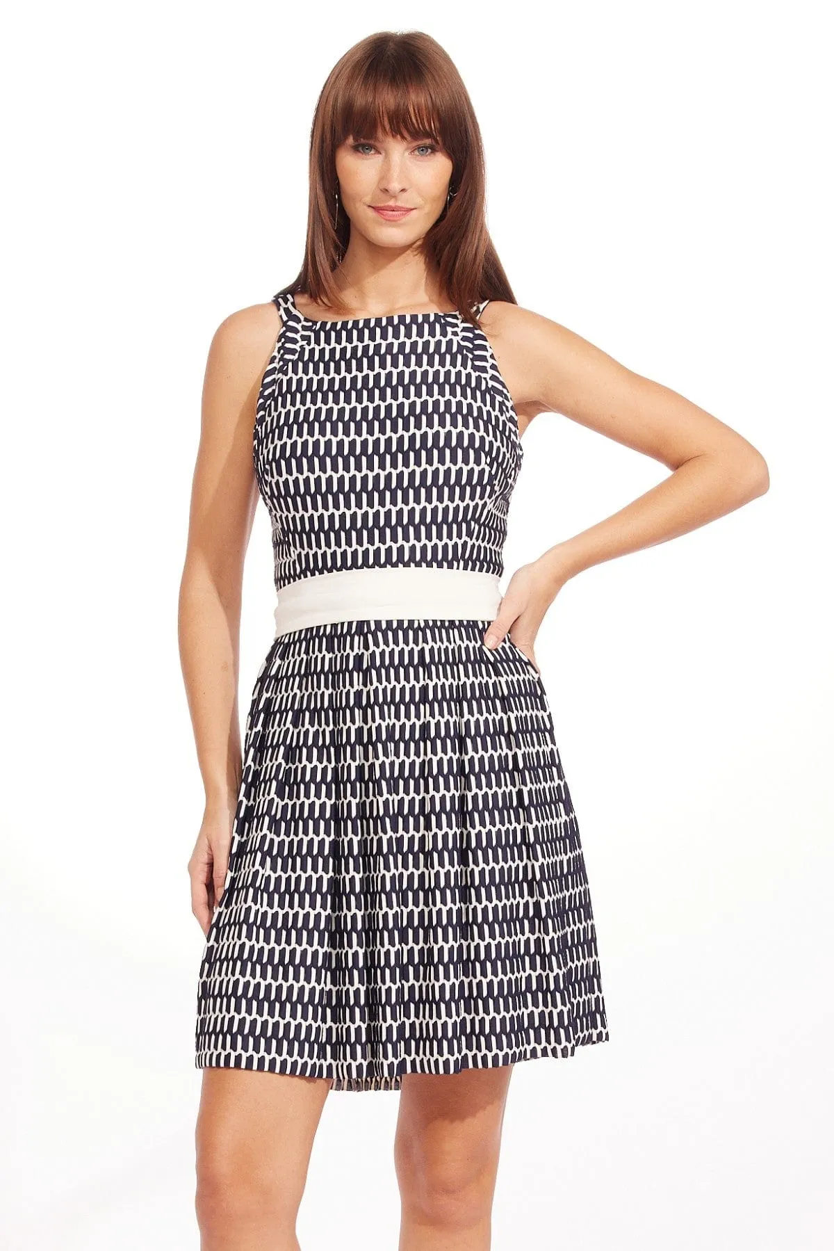 Stretchable Chloe Dress - Canal Blue