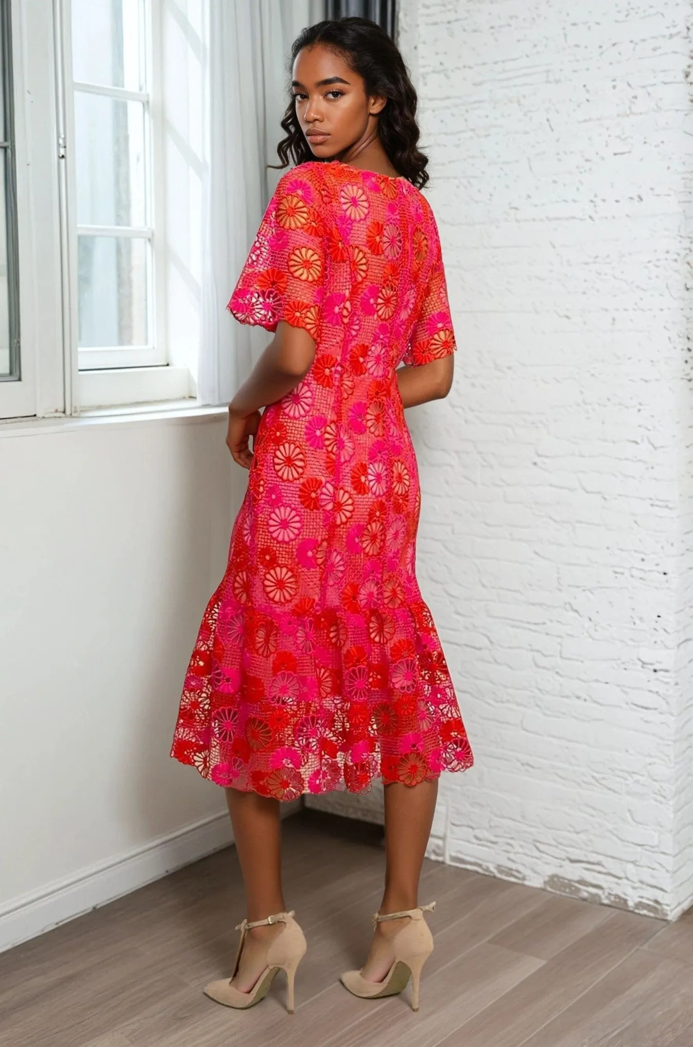 Chilly Day Comfort Cleo Dress - Strawberry Shortcake