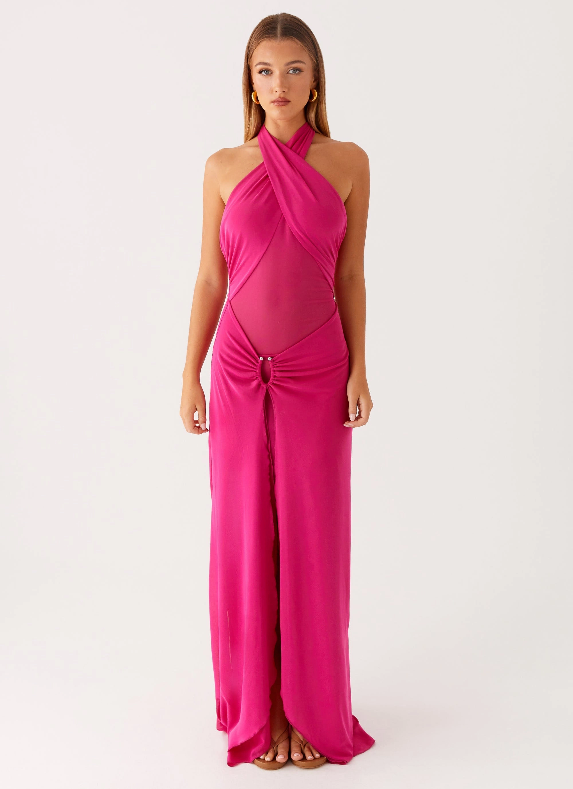 Summer Wardrobe Daily Comfort Ericka Maxi Dress - Hot Pink