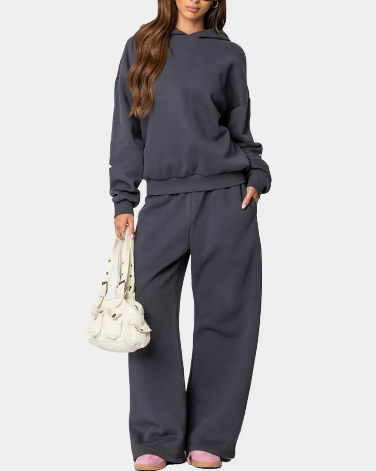 Christmas Sale 50% OFF - Women's Bow Detail Hoodie Sweat Set (Buy 2 Free Shipping)