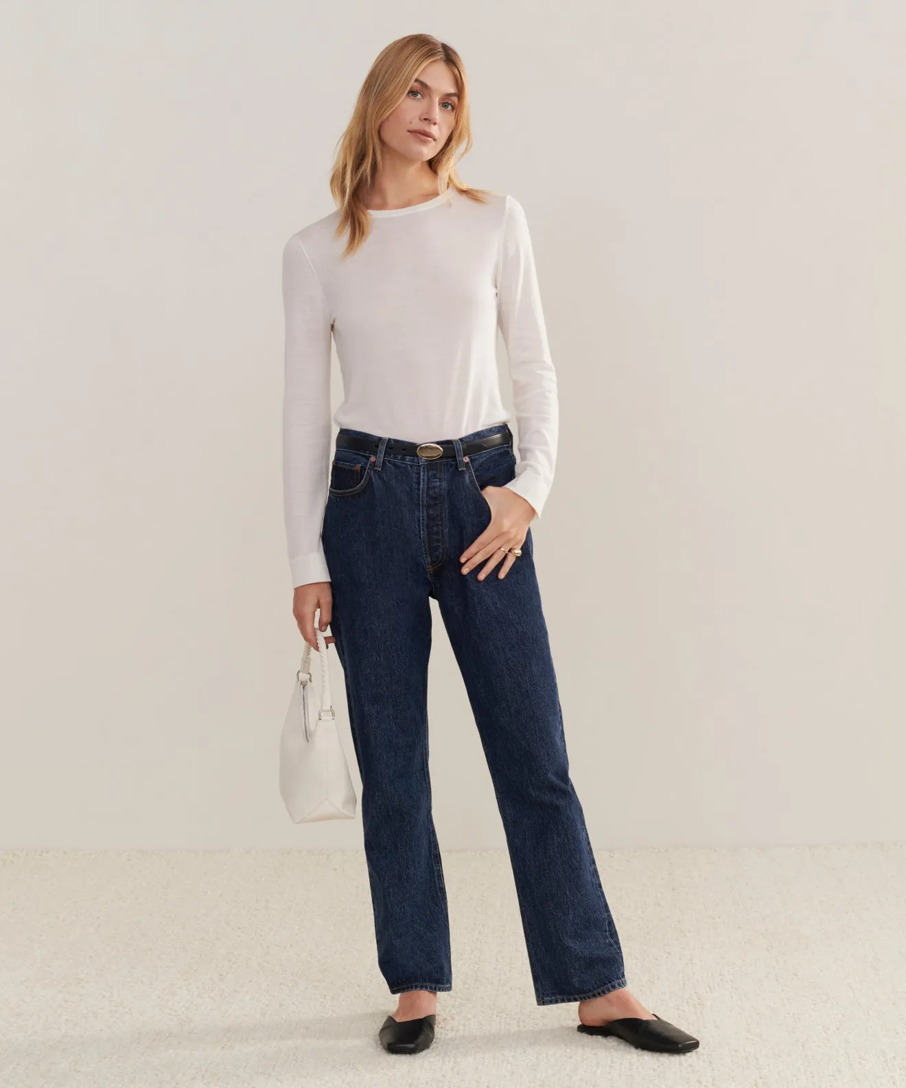 Seamless Construction Design 90's Pinch Waist Jean