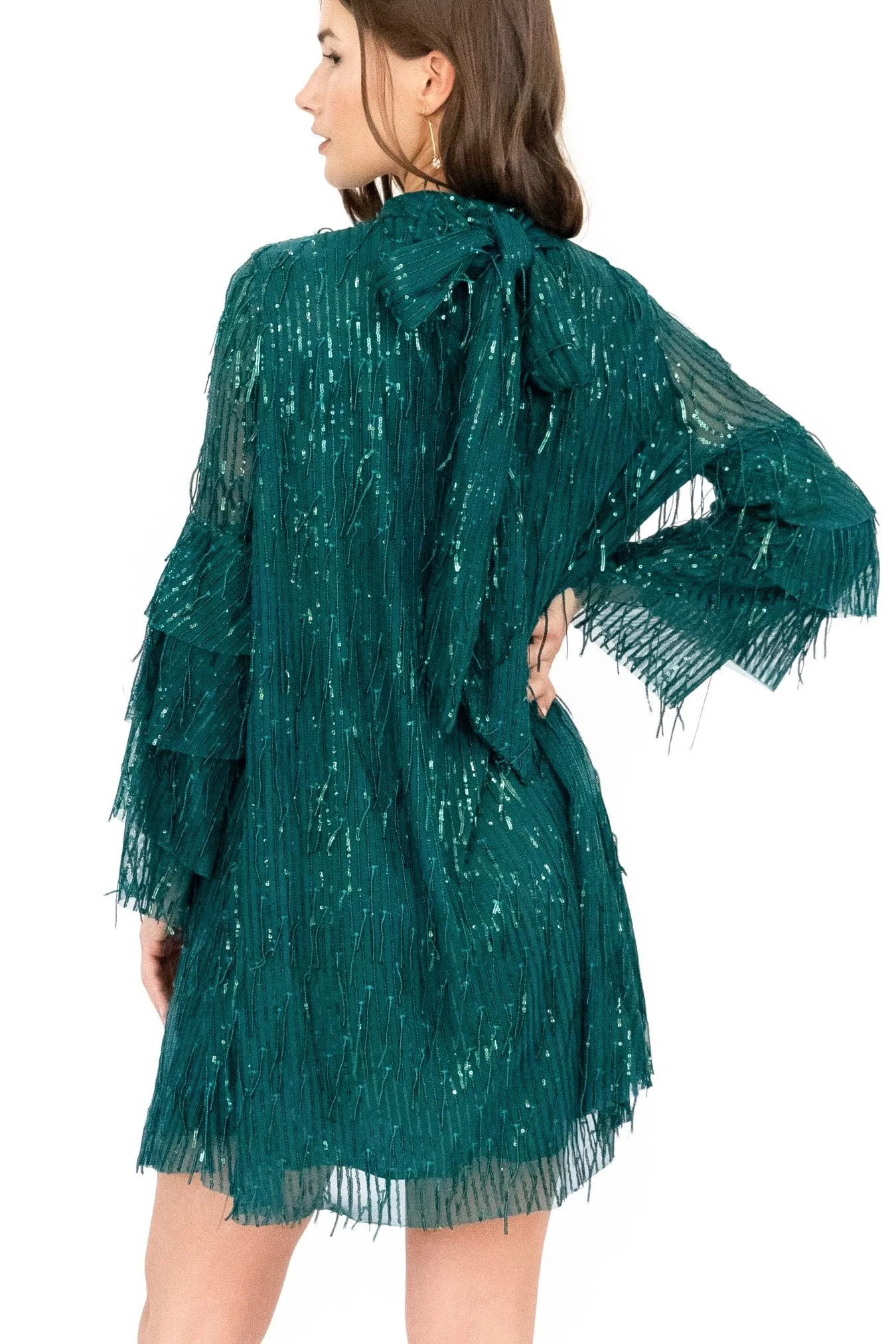 Zanotti Dress ?C Glitter Pine Sophisticated Design Warranty-Included