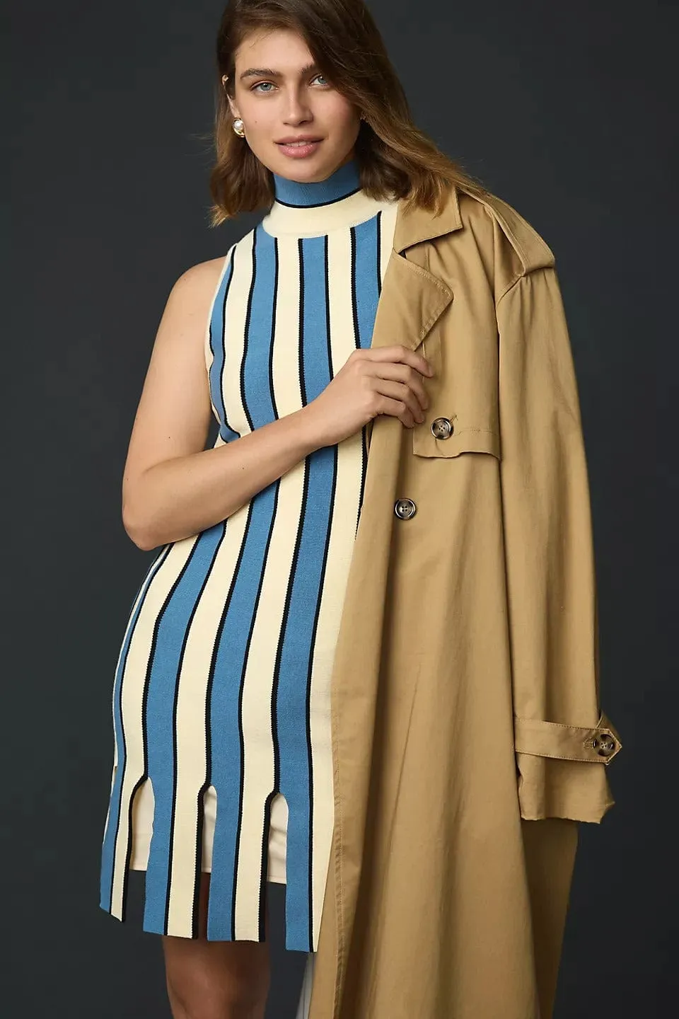 Mock-Neck Sleeveless Mini Dress Casual maxi dress