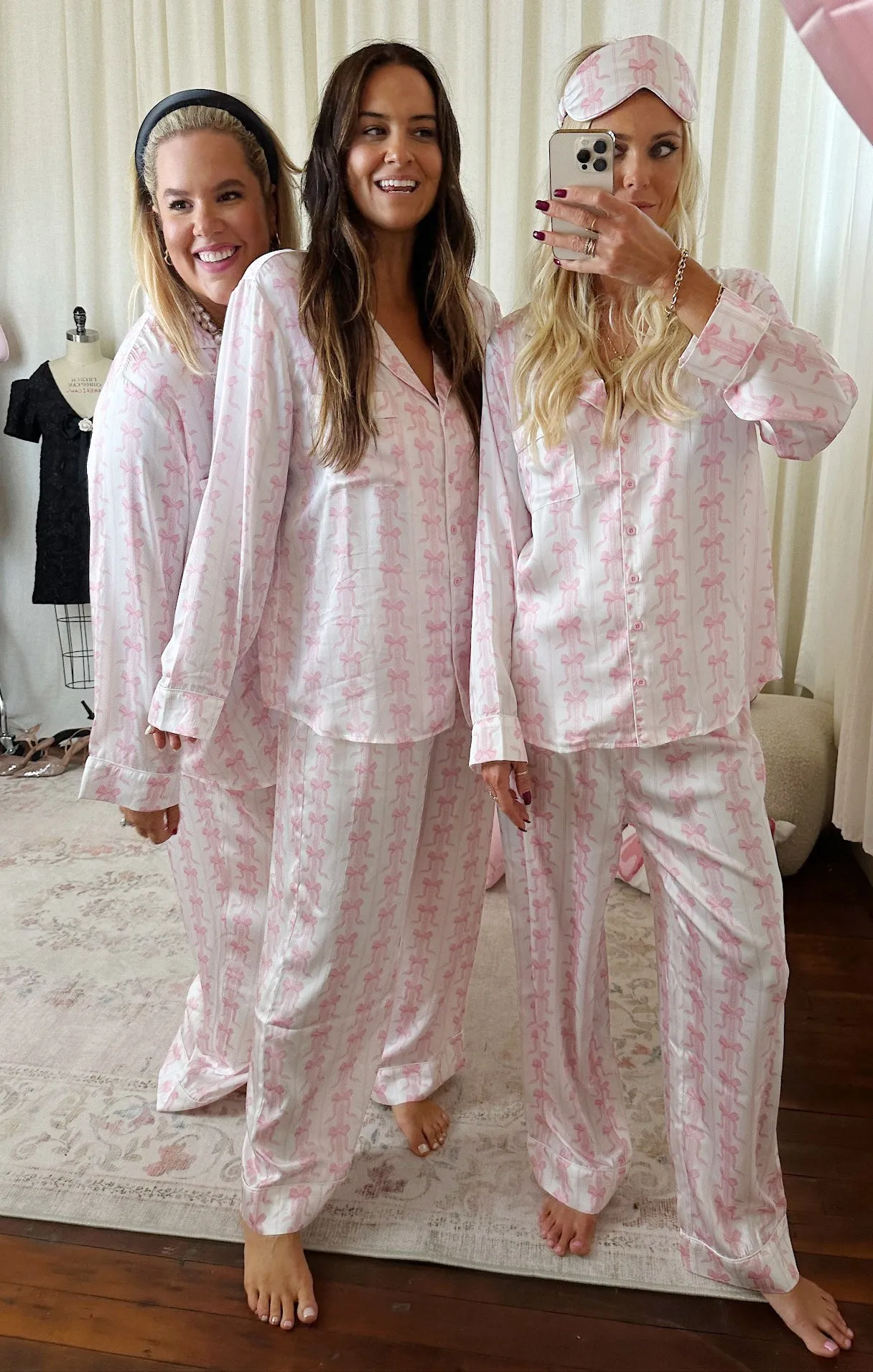 Classic PJ Set ~ Samantha Bow Silky