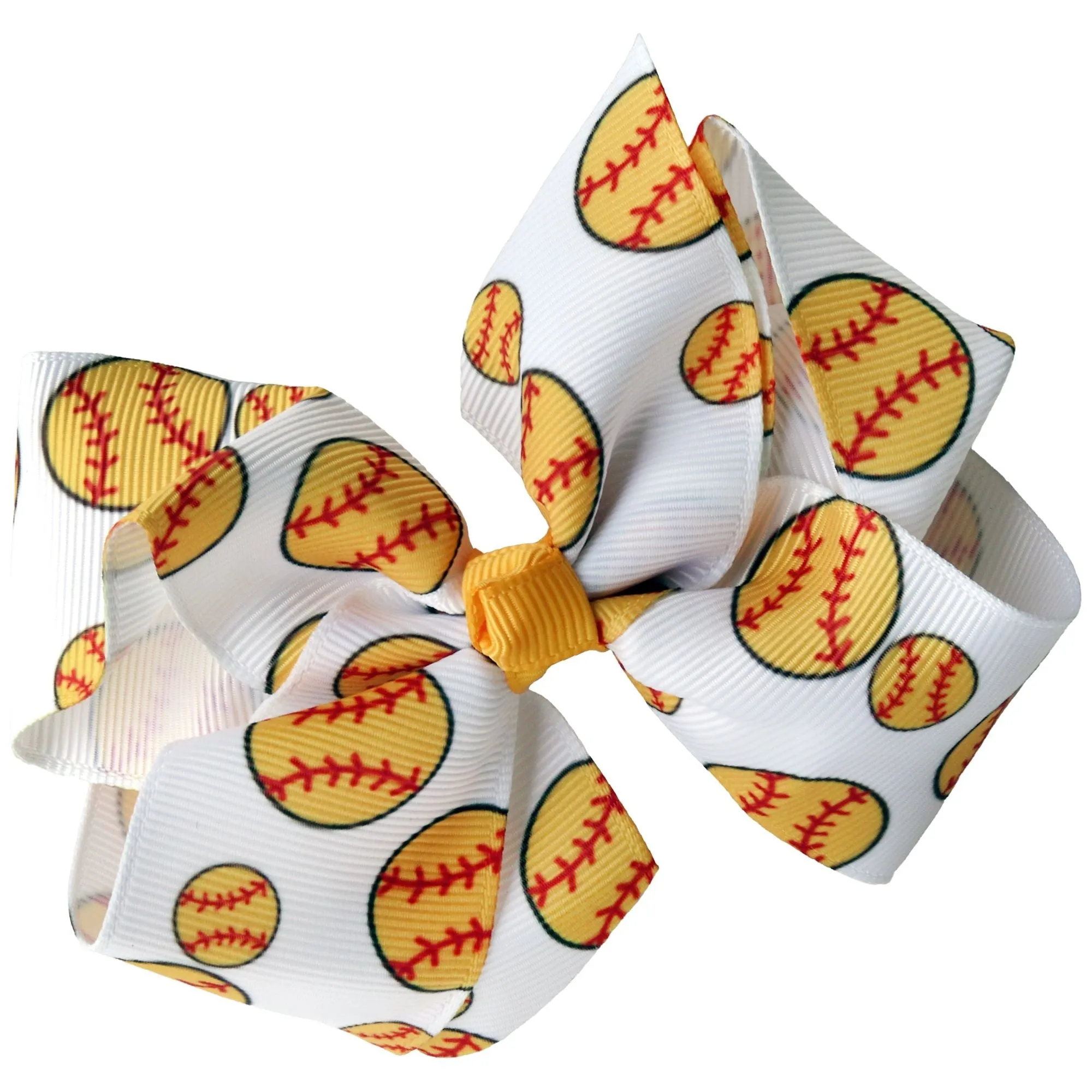 Classic Sports Bow With Clip Holder Hair Bows Ribbon Bow For Girls