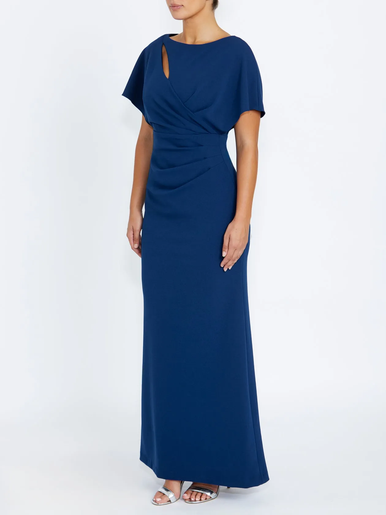 Beach Walk Satin-Finish Alina Ocean Gown