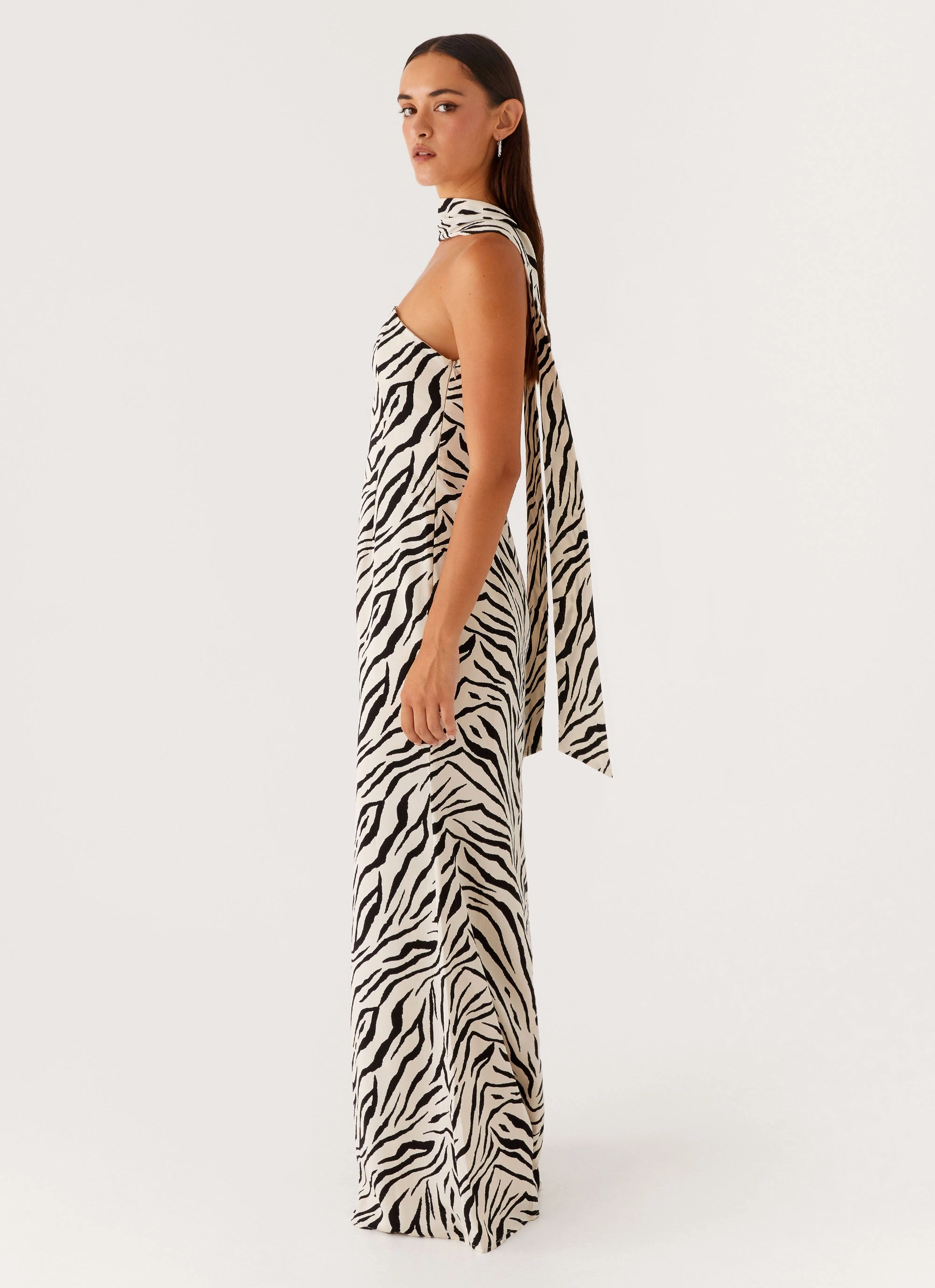 Jigsaw Strapless Maxi Dress - Zebra Elegant Fit Relax Form