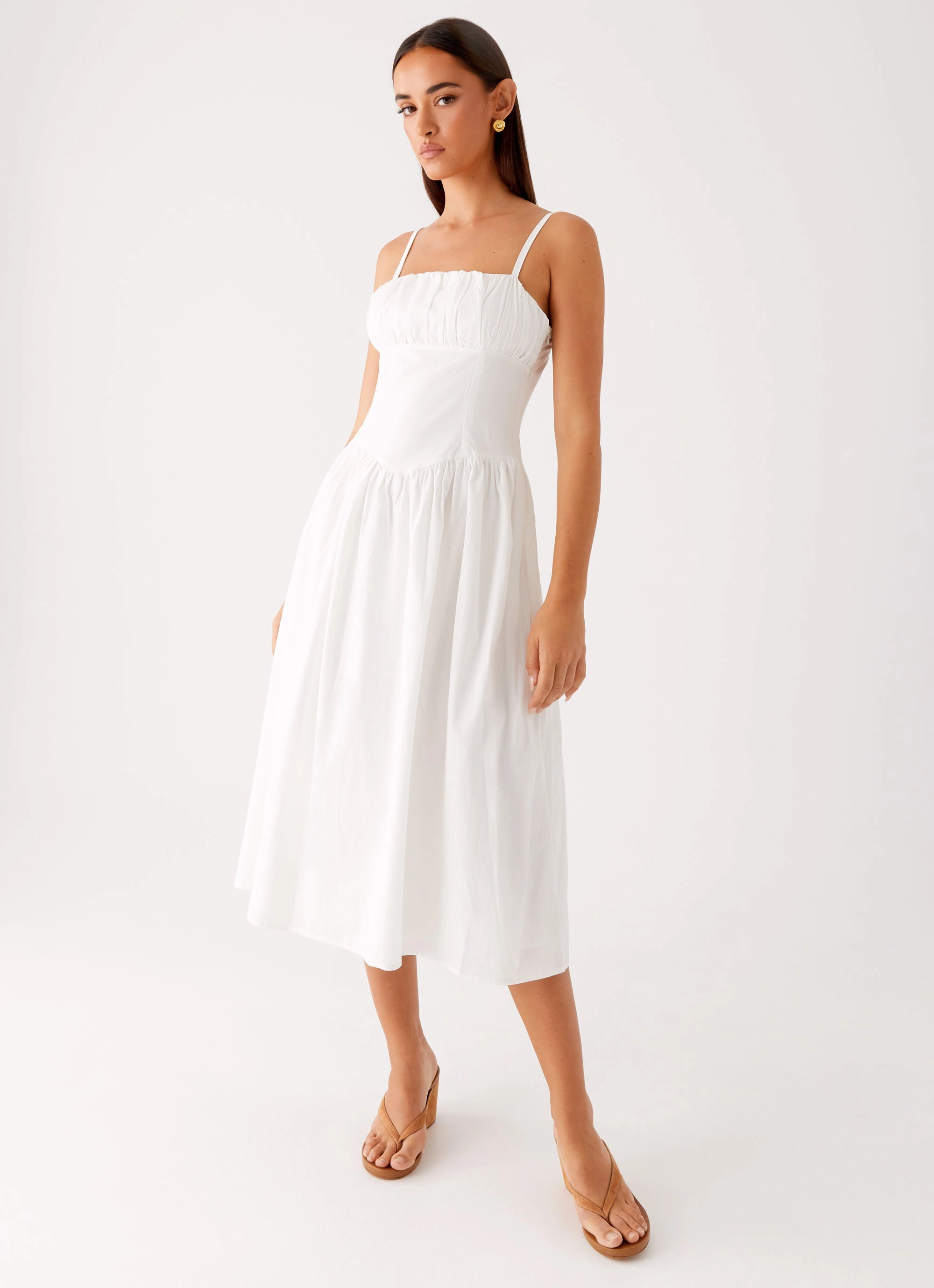 Family Warm Effortless Piece Phillipa Midi Dress - White